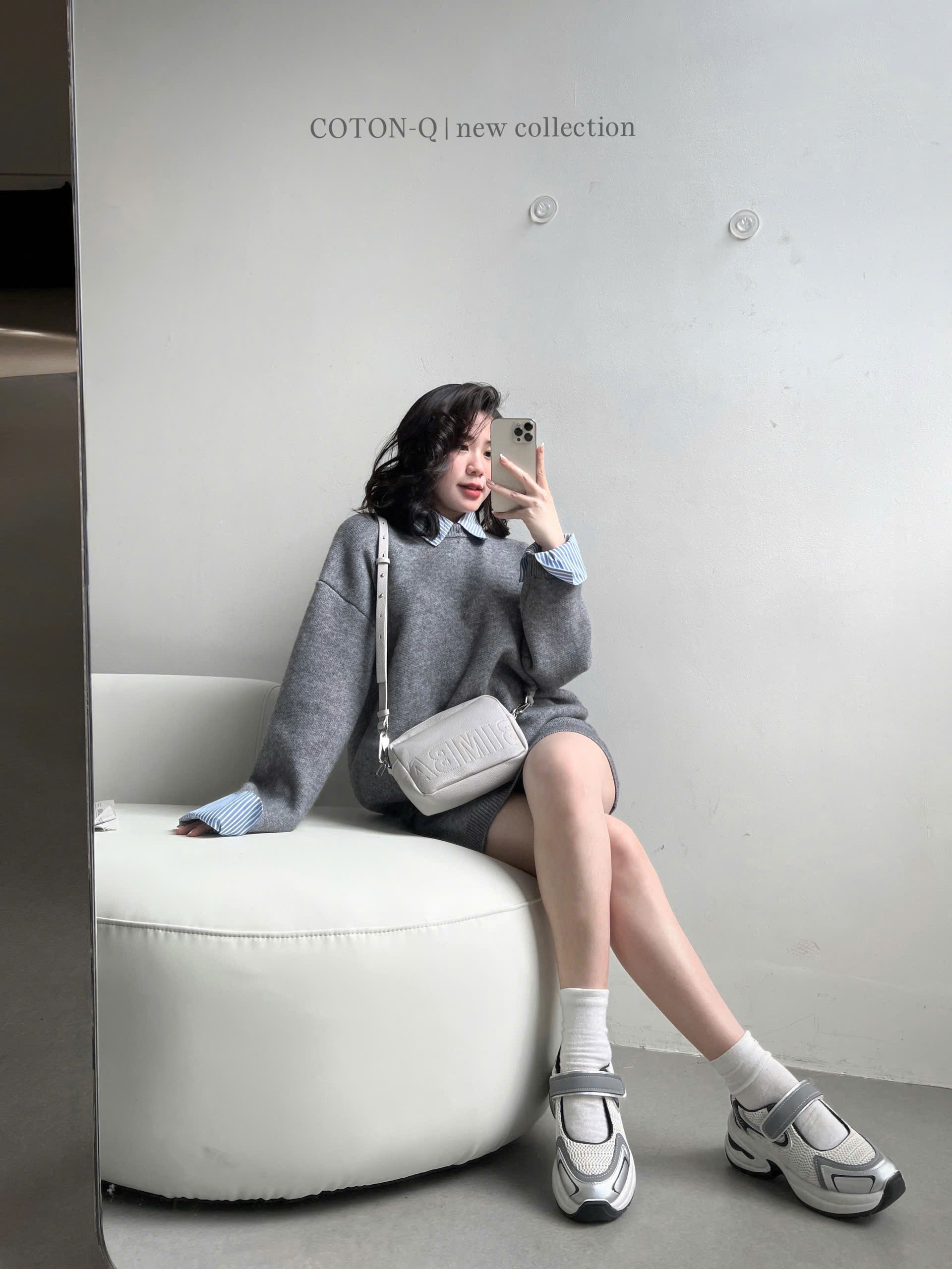 Set áo + chân váy ngắn len ( XÁM )_thumbnail_12