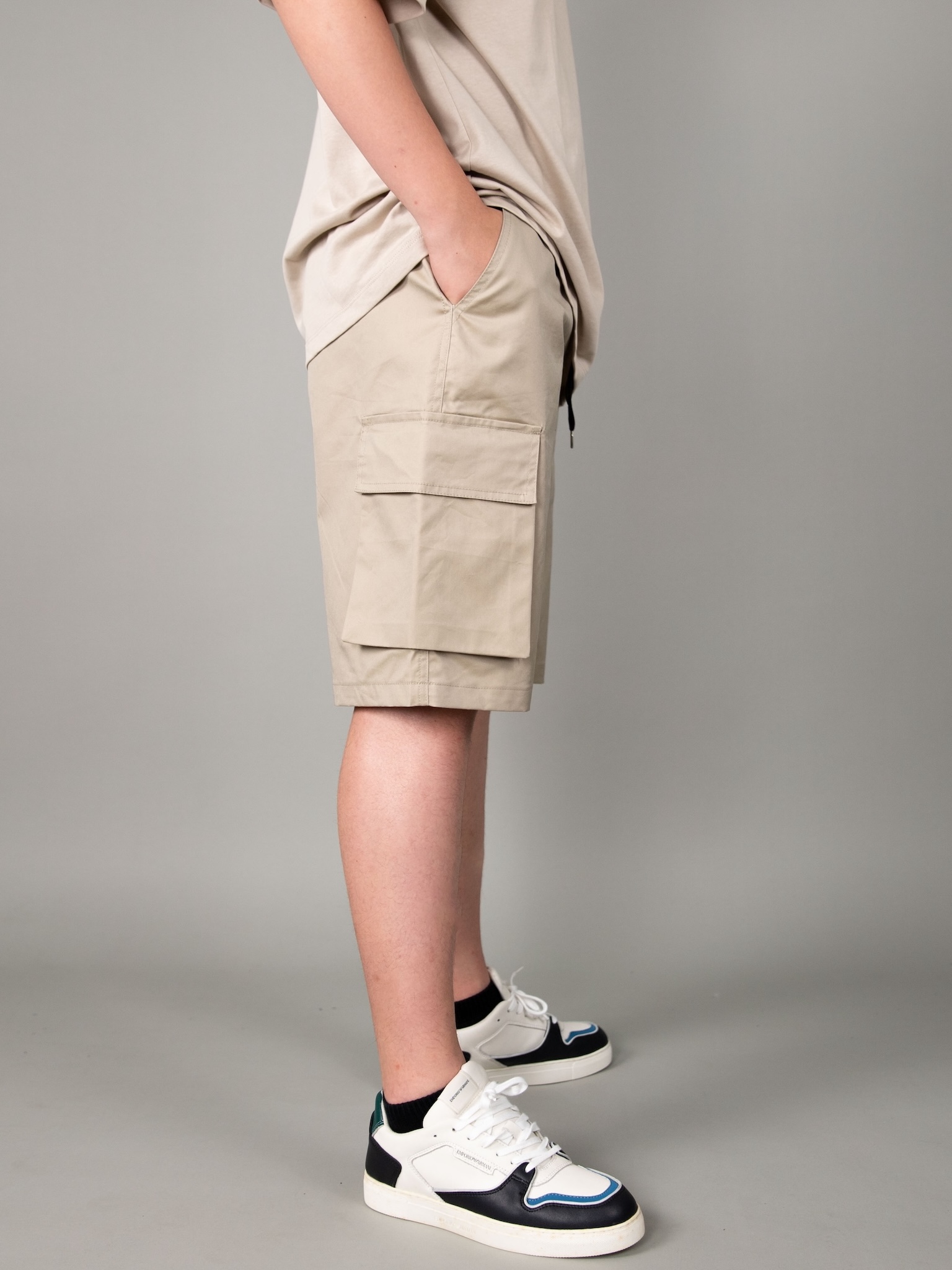 Quần short kaki màu be túi hộp_thumbnail_1