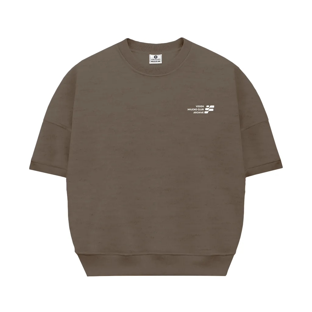 Áo sweater tay ngắn form boxy basic nhiều màu 2599 Miucho tay ngắn cổ tròn vải nỉ 2 da thoáng mát in basic_thumbnail_10