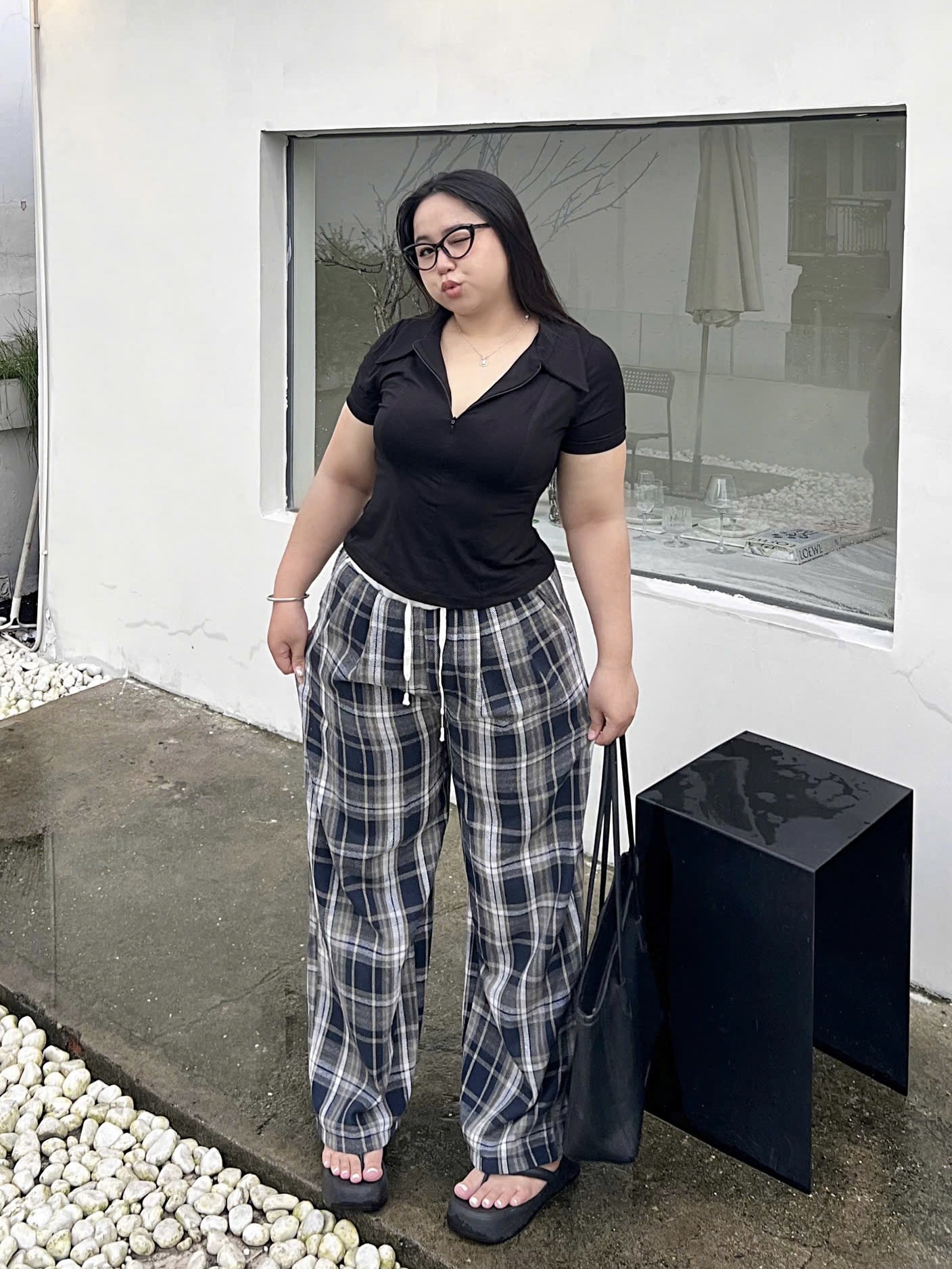 BIGSIZE- Áo thun kiểu dây kéo trước V-AK093_thumbnail_5