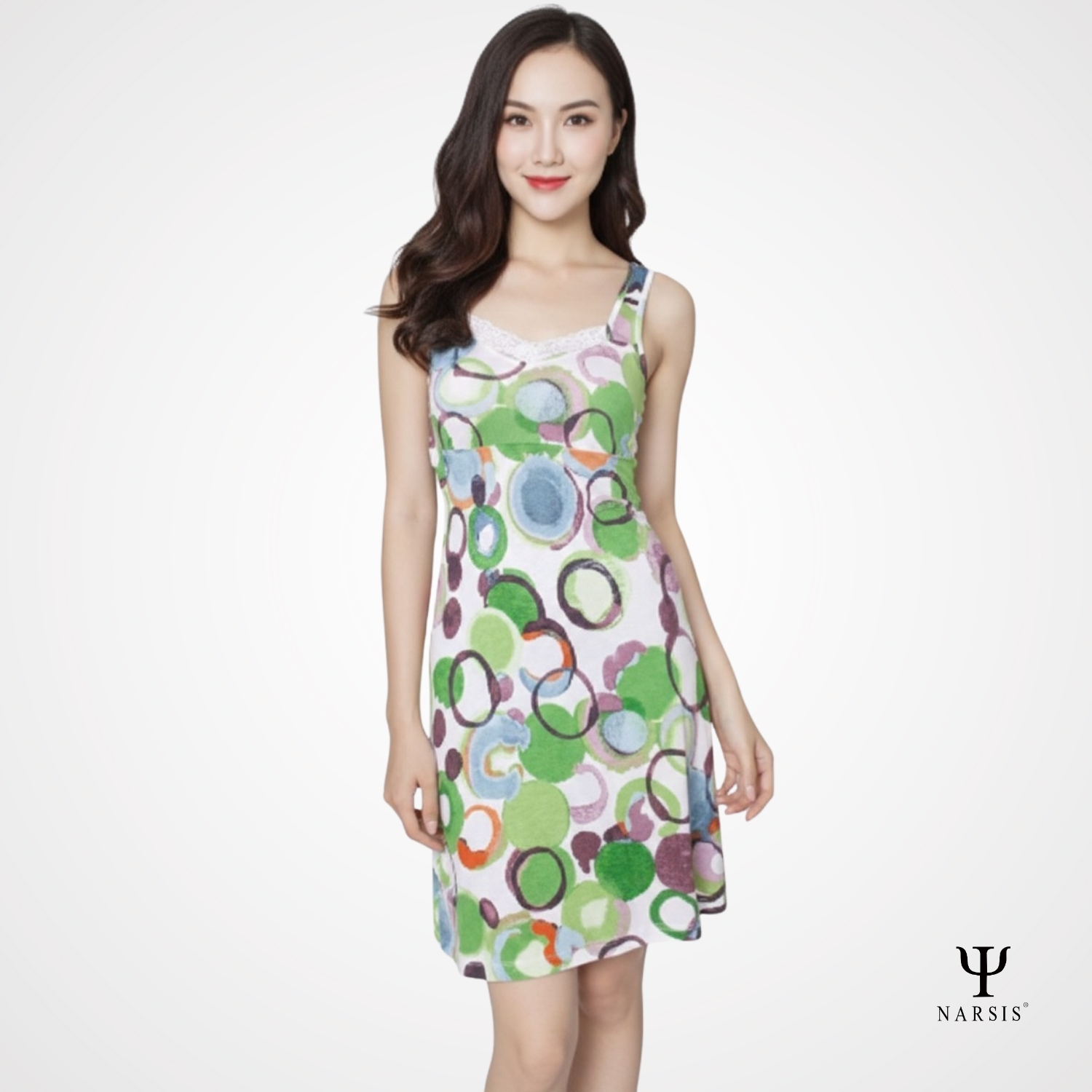 VÁY NỮ NARSIS  MÀU XANH HỒNG NEW1119 NARSIS CHẤT LIỆU THOÁNG MÁT, DỄ CHỊU, THOẢI MÁI CẢ NGÀY, DỄ ..._thumbnail_0