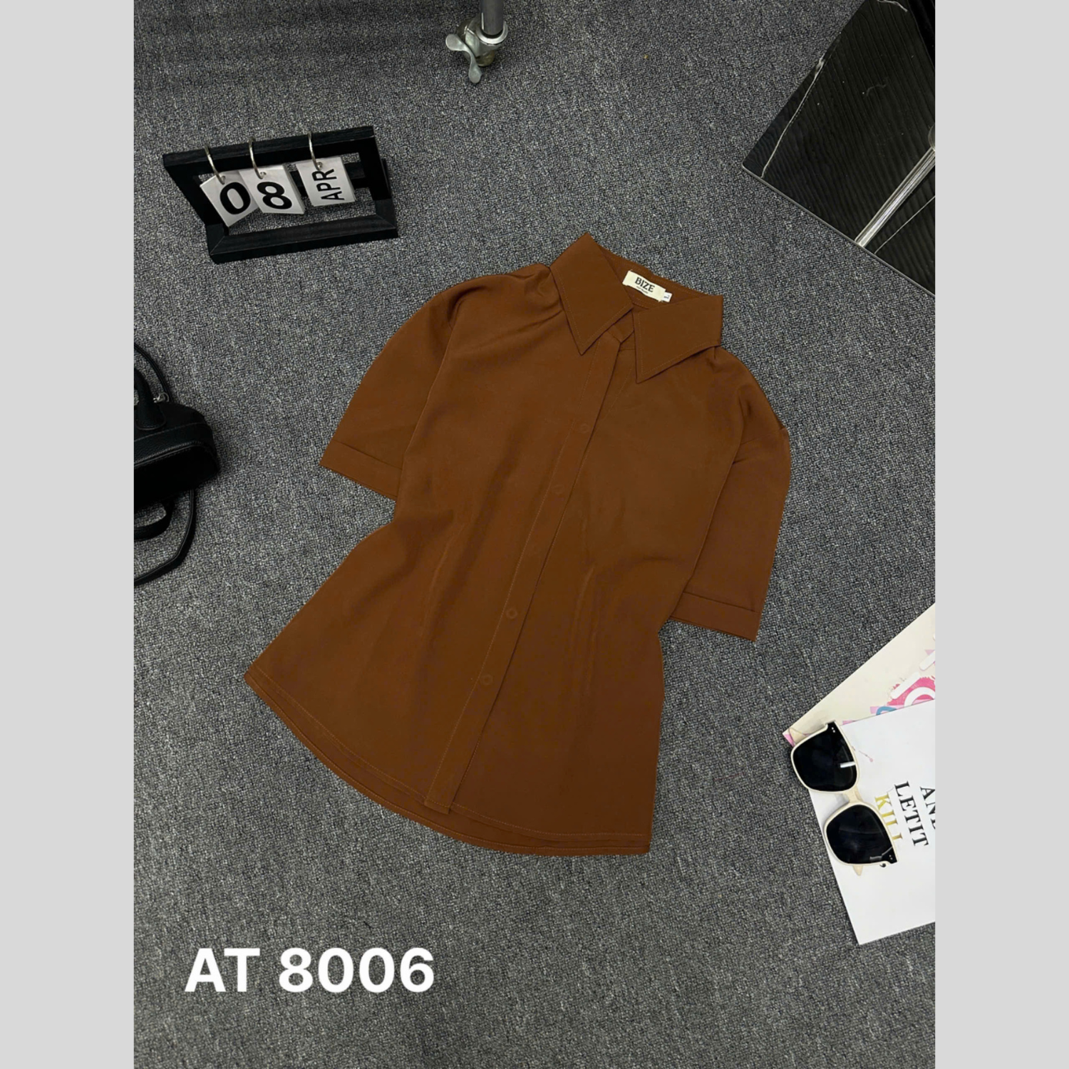 Áo sơ mi tay ngắn kiểu basic bigsize AT8006 dành cho nàng béo mập từ 55-90kg_thumbnail_7