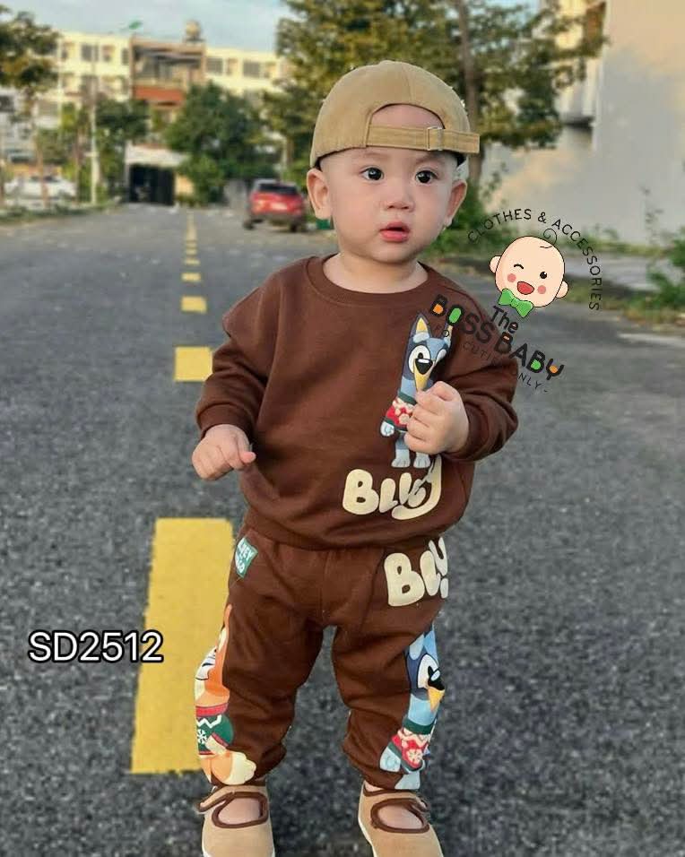 Set bộ nỉ cá nâu chó Bluey