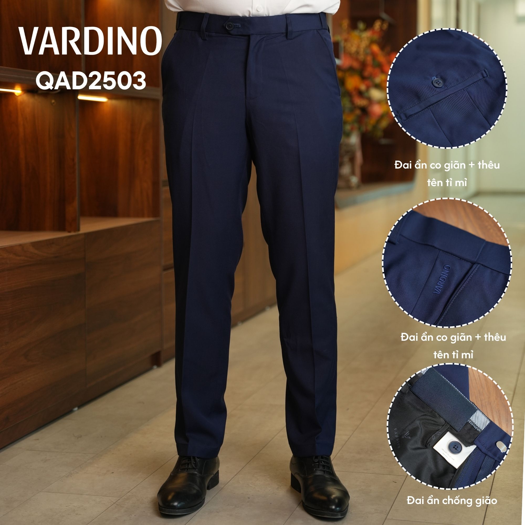 Quần âu nam Vardino QAD2503