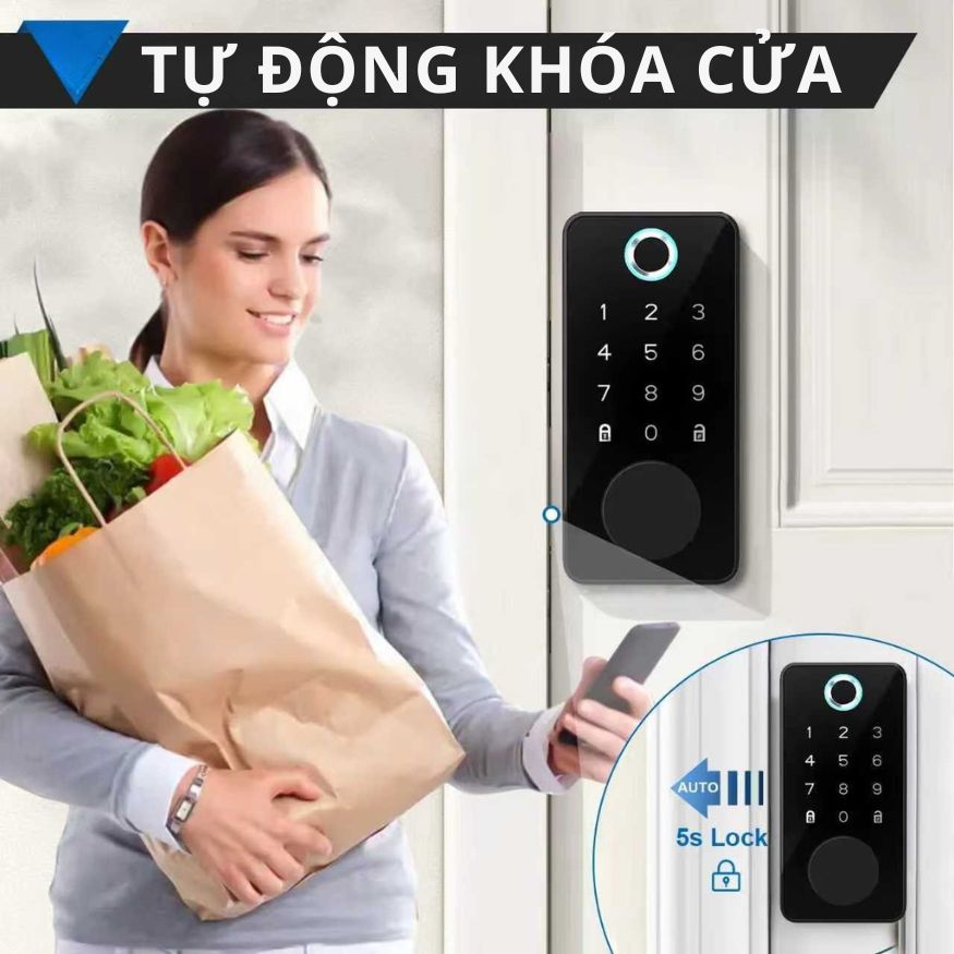Khóa Cửa Thông Minh Kachi MK44 – Mở Khóa App Tuya + Vân tay + Chìa khóa + Thẻ từ + Mã số_thumbnail_8
