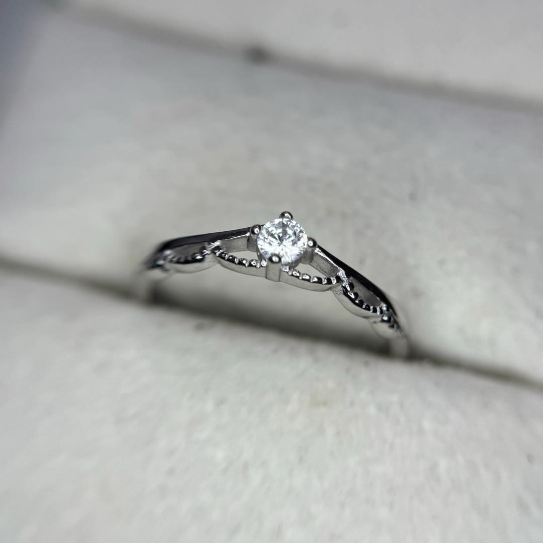 nhẫn cặp bạc si bạch kim vương miện hoàng gia và kim cương nhỏ trơn vì em là công chúa đời anh freesize_thumbnail_2