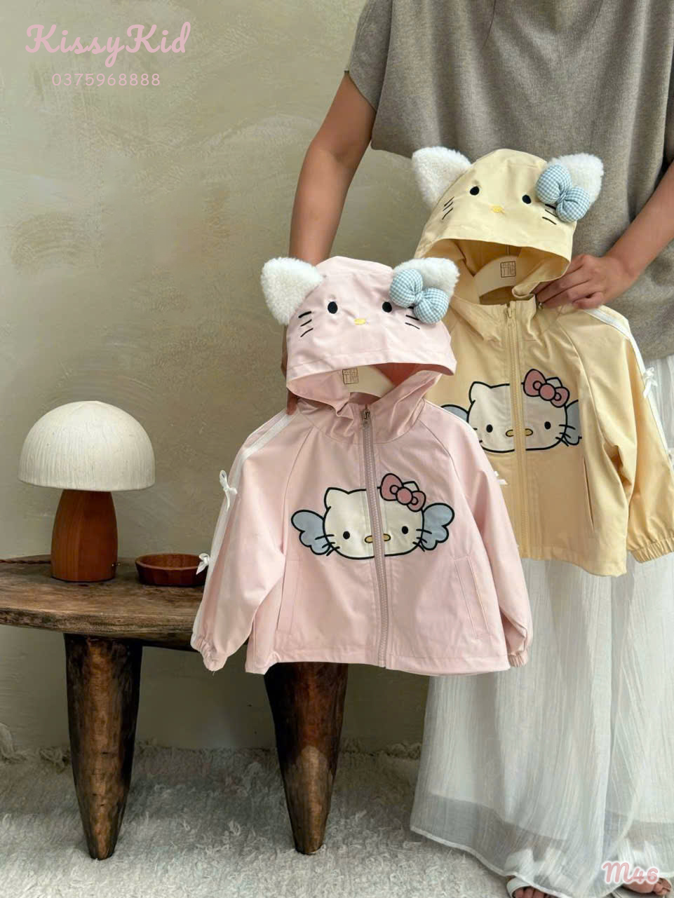 (M46) Áo khoác gió Kitty màu hồng Uecc Heyduck_thumbnail_0