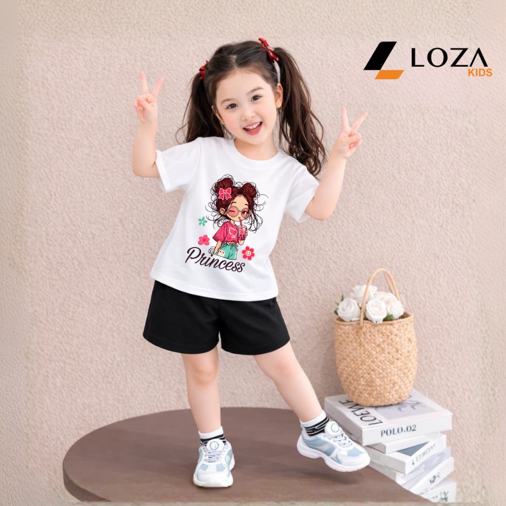Set bộ bé gái hình CÔ GÁI PRINCESS - Loza Kids SB617_thumbnail_5