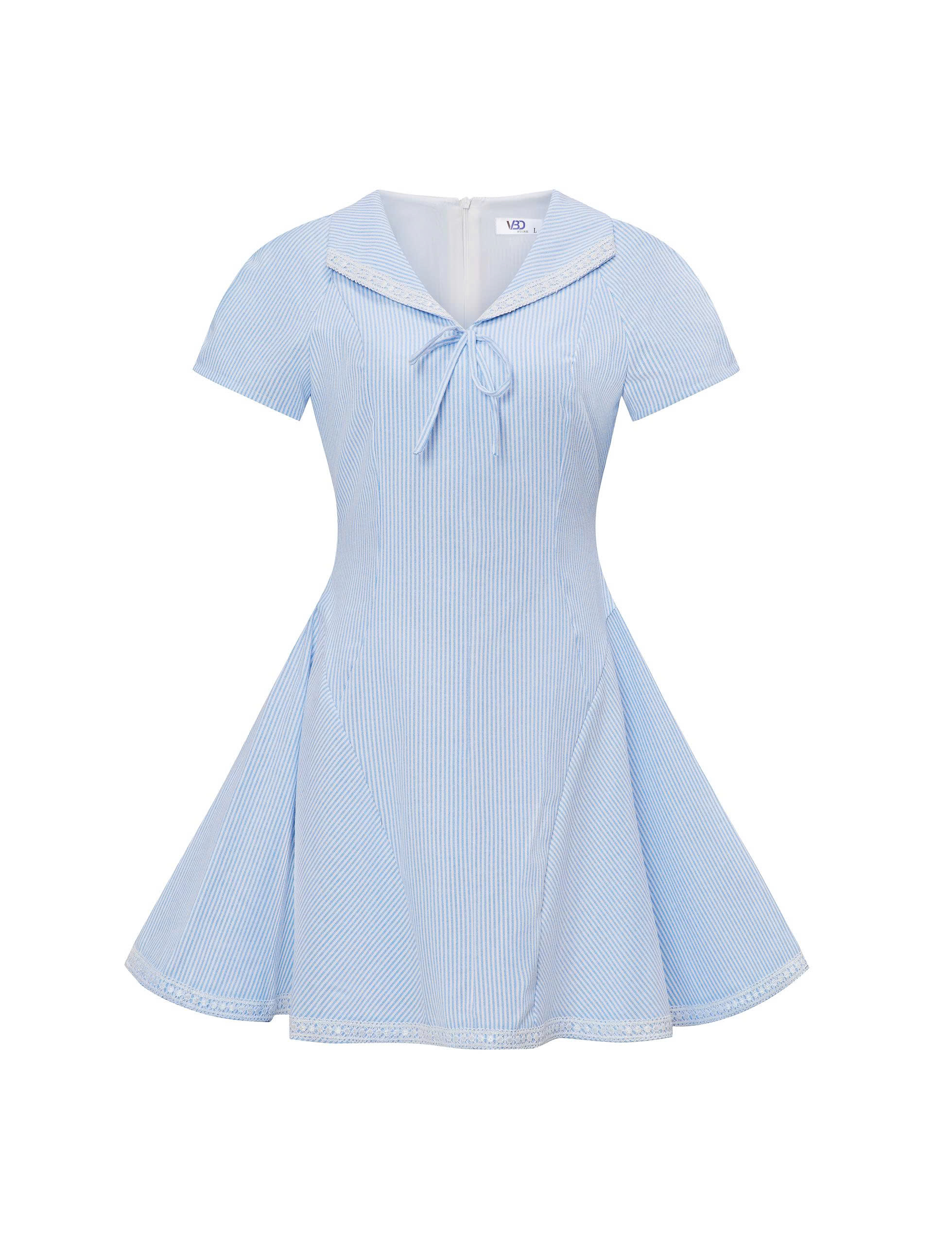 Đầm cổ phối ren kiểu bigsize DA173 dành cho nàng từ 55-95kg_thumbnail_1