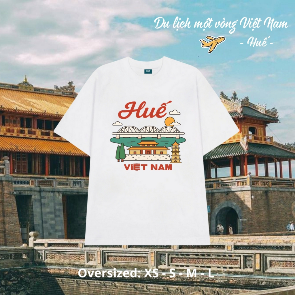 Áo thun du lịch Việt Nam, Huế, Hạ Long... dáng oversize rộng local brand We Tee - T028_thumbnail_12