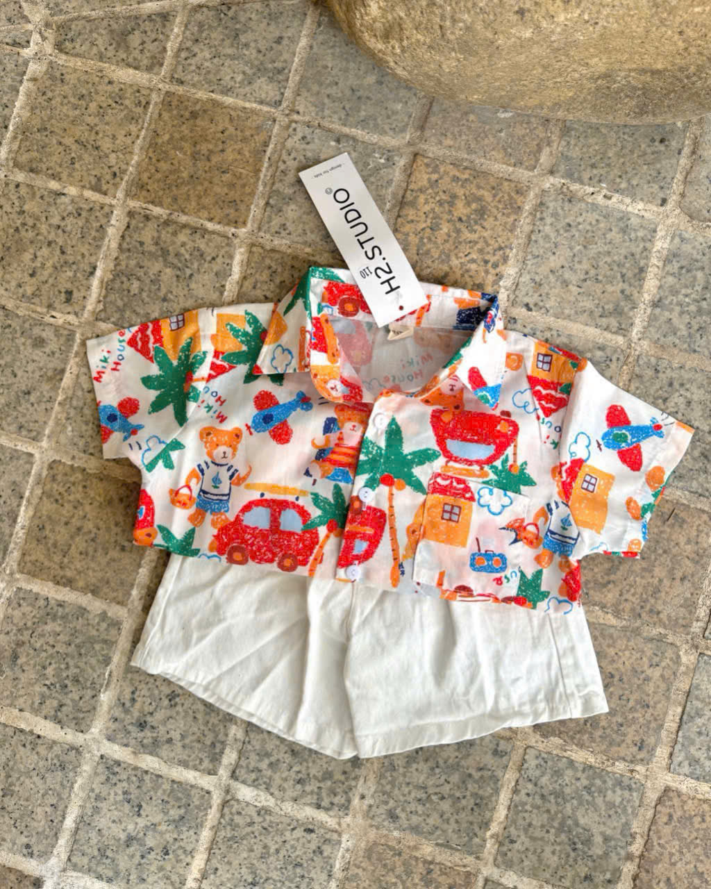 A49 BỘ SƠ MI GẤU CÂY Ô TÔ CAM- A108.292_thumbnail_2