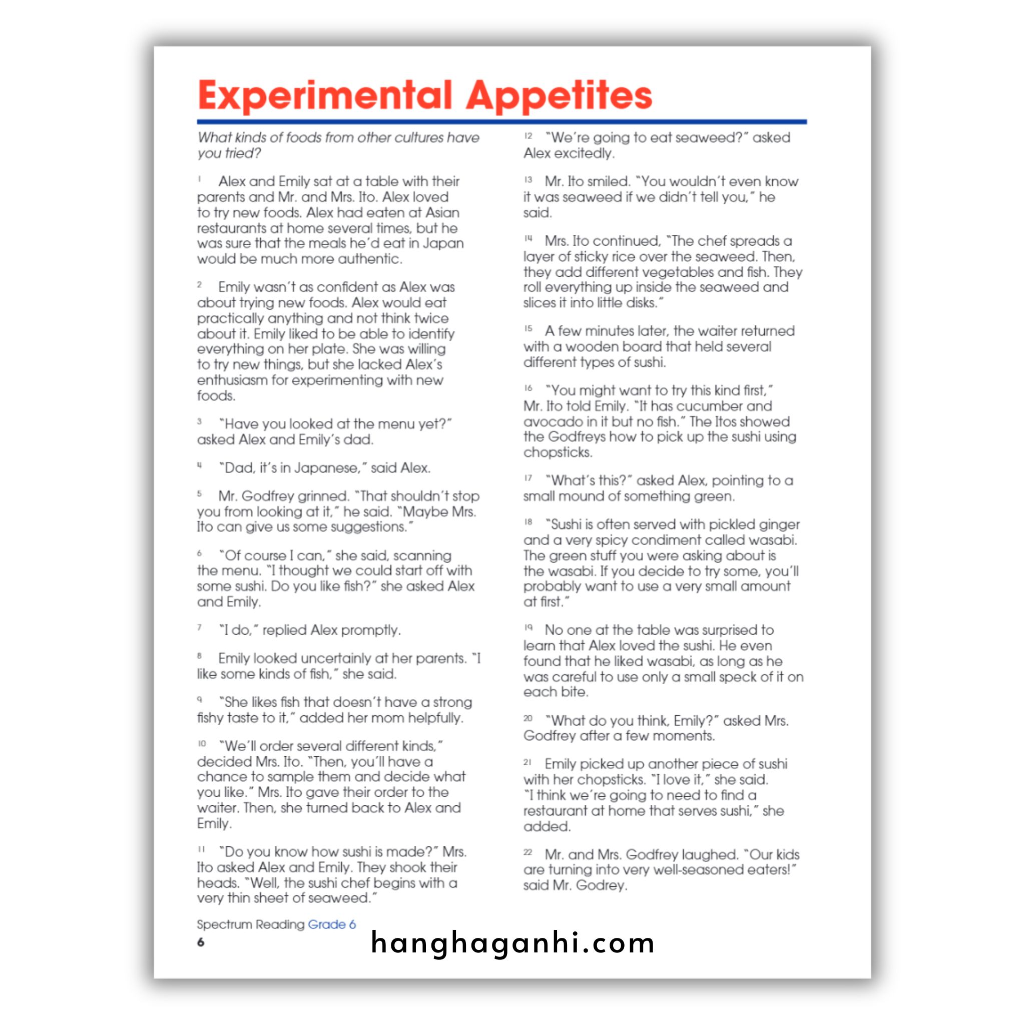 Sách Spectrum Reading Workbook Grade 6_thumbnail_10