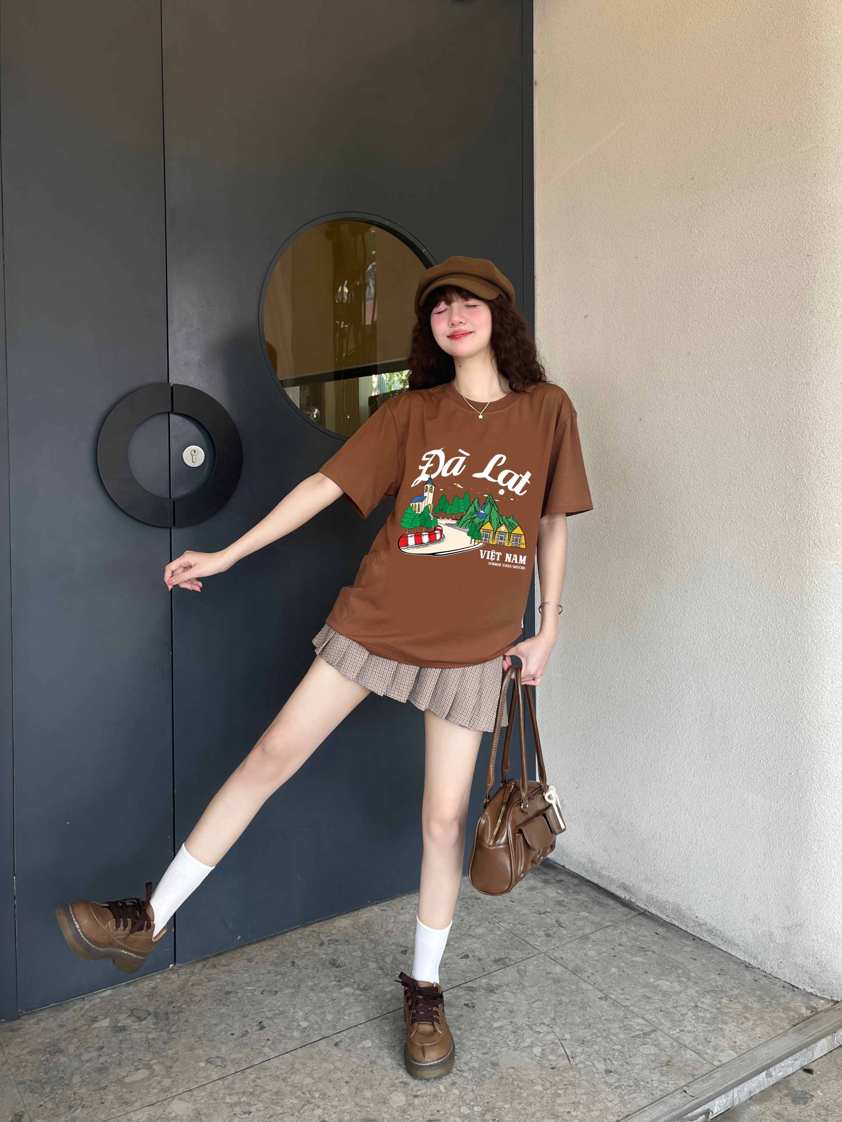 Áo thun du lịch Đà Lạt ATD1263 Miucho vải cotton thoáng mát in mix_thumbnail_5