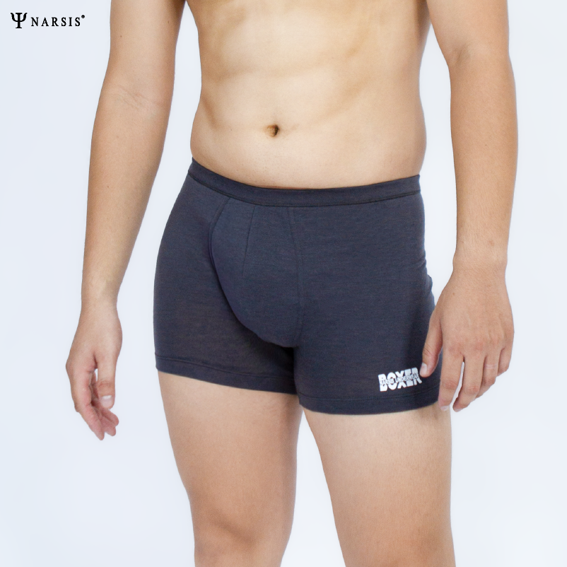 QUẦN LÓT ĐÙI / BOXER NAM NARSIS TÍM THAN - COTTON CO GIÃN 4 CHIỀU CAO CẤP BIGSIZE CÓ LỚP LÓT KHÁN..._thumbnail_2