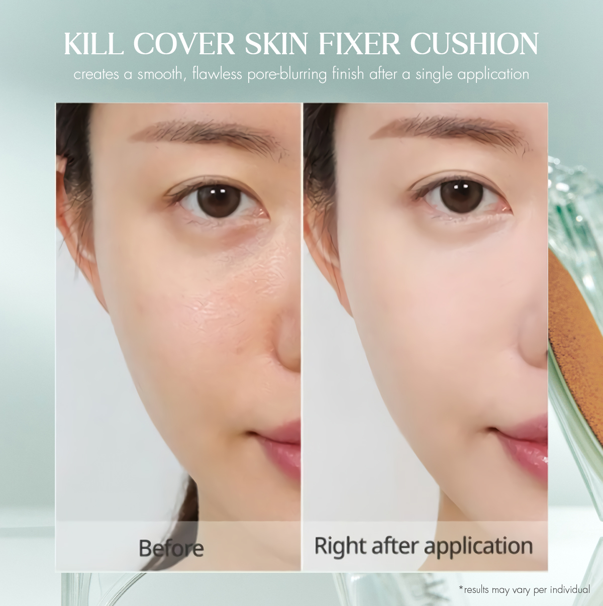CLIO Kill Cover Skin Fixer Cushion SPF50+ PA+++ 15g*2
