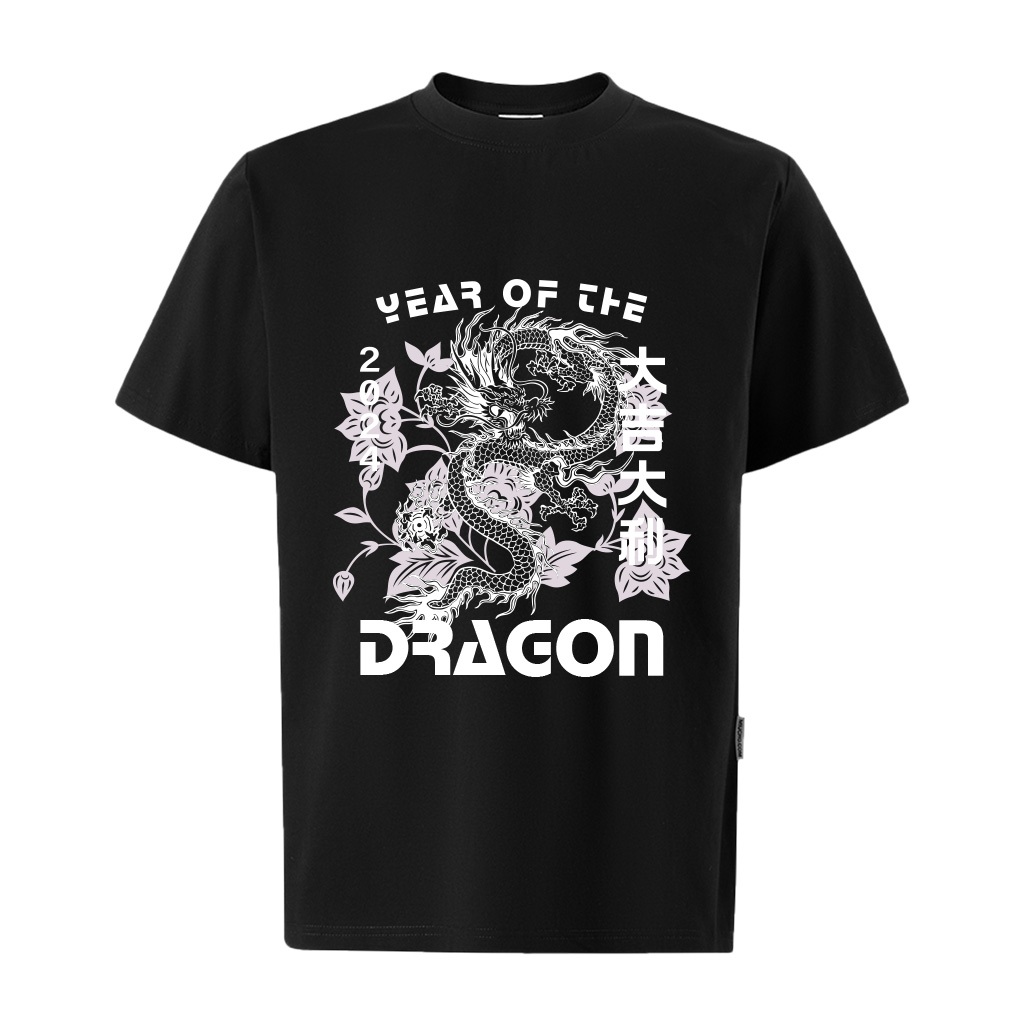 Áo phông nam tết in hình rồng form rộng local brand ATD917 Miucho Iconic tay ngắn vải cotton cổ tròn in artwork_thumbnail_10