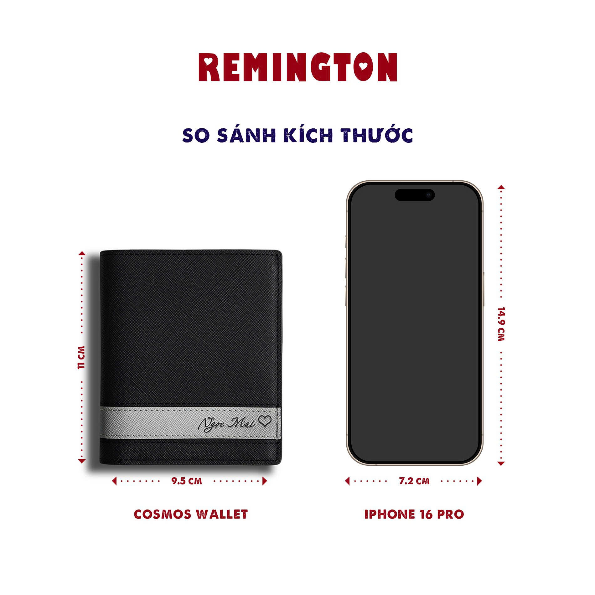 [ Fullbox đã gói quà ] Ví nam khắc tên theo yêu cầu Remington - Cosmos đứng fullbox miễn phí in 3 ảnh và tặng kèm hộp, túi giấy làm quà tặng_thumbnail_3