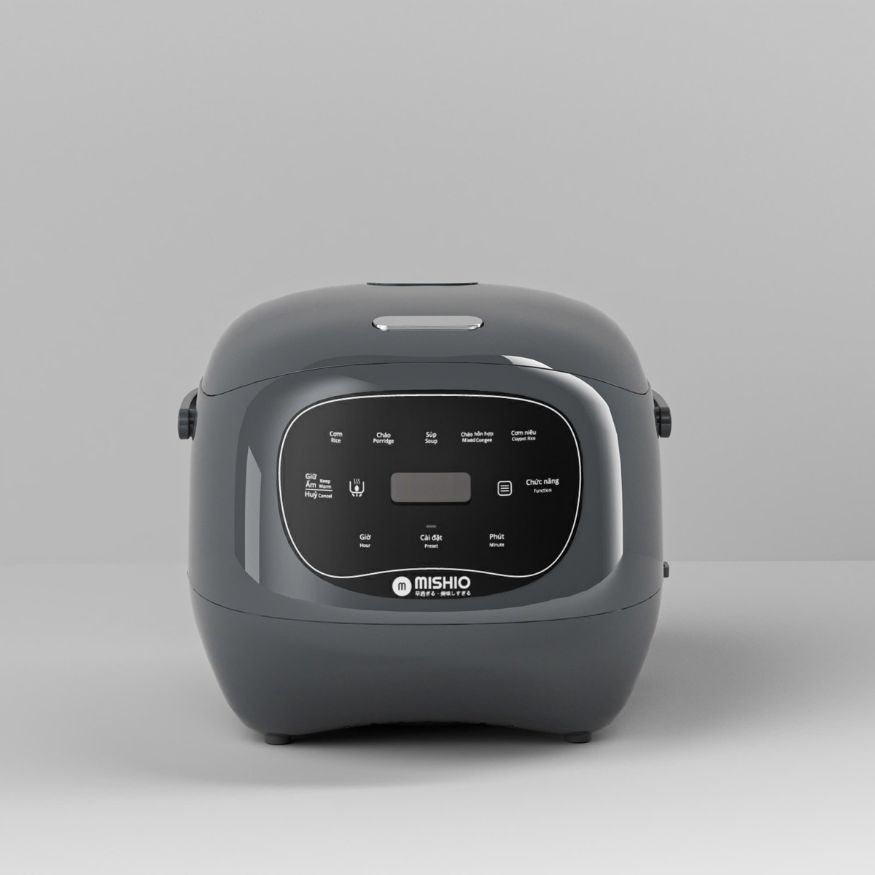 Nồi cơm điện lòng sứ dưỡng sinh Mishio MK365 - màu xám_thumbnail_13