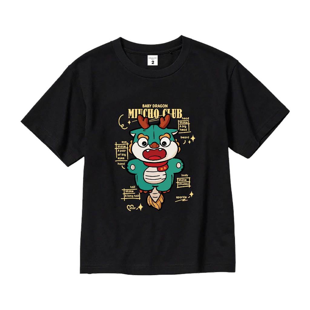 Áo thun tết cho bé màu đỏ form rộng thoáng mát AED908 Miucho Kid 100% vải cotton basic in mix_thumbnail_12