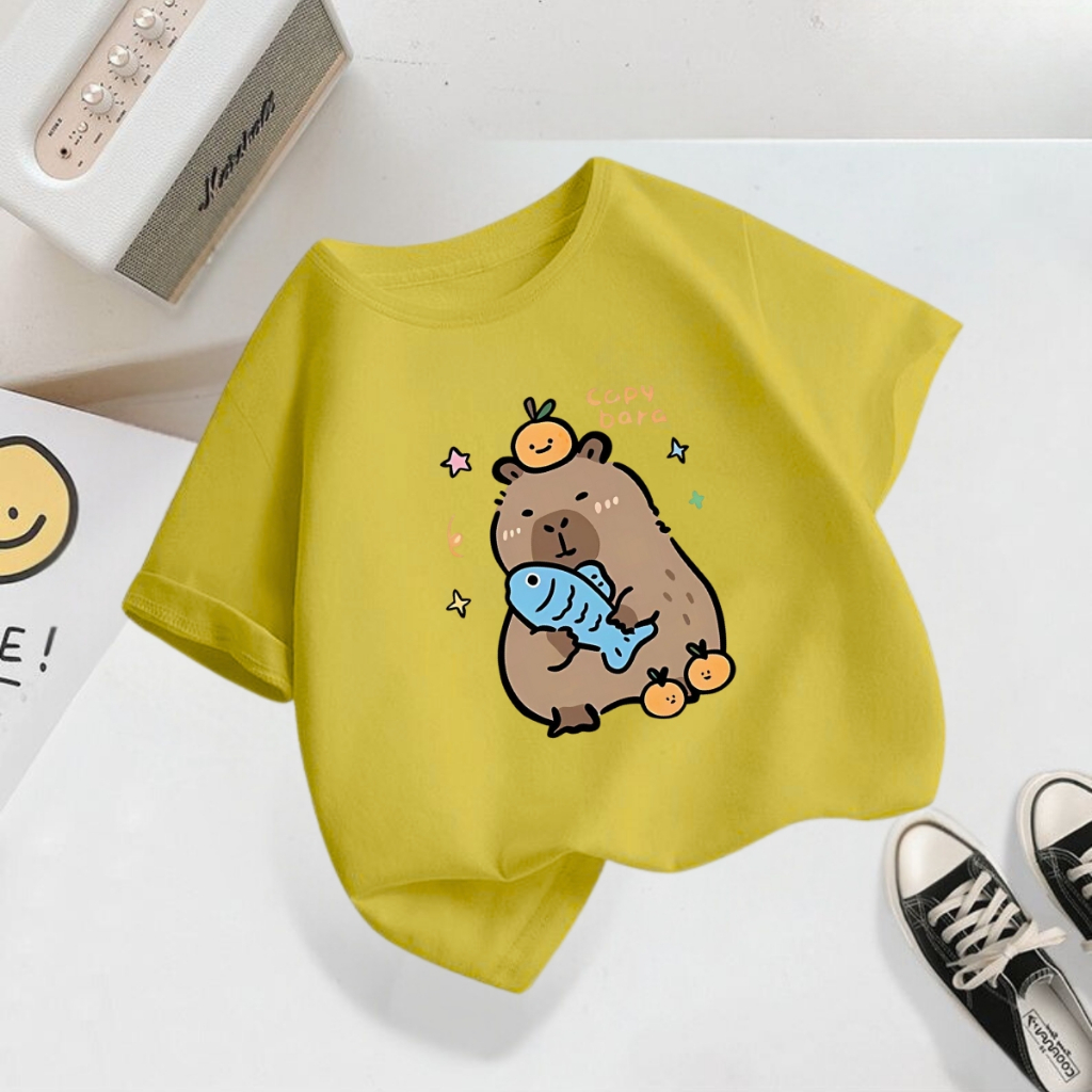 Áo thun bé trai in hình 'Capybara ôm cá'- Loza Kids AT2801_thumbnail_3