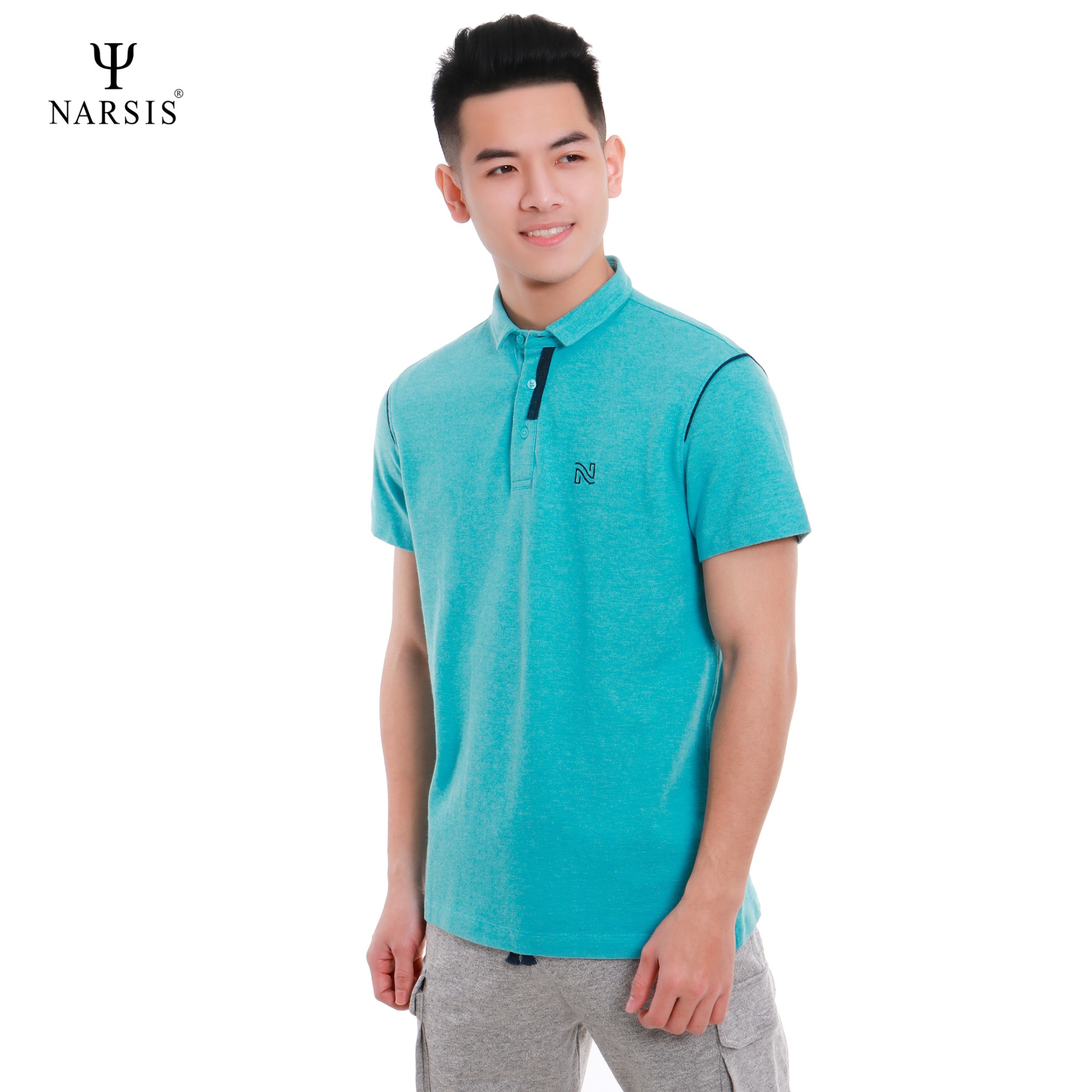 ÁO POLO CÓ CỔ NAM D8003 NARSIS CHẤT LIỆU THOÁNG MÁT, DỄ CHỊU, THOẢI MÁI CẢ NGÀY, DỄ VẬN ĐỘNG