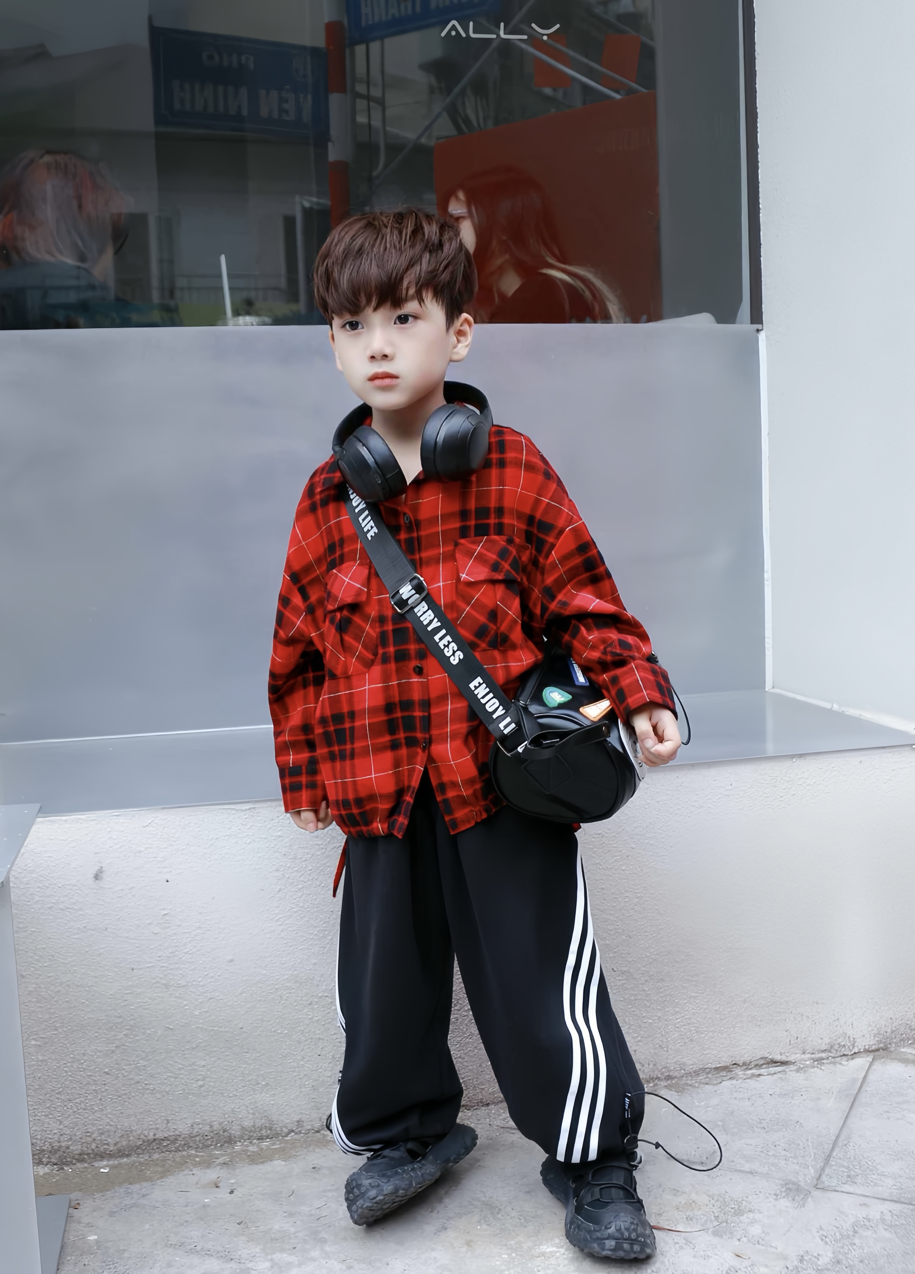 ÁO SƠ MI CARO ĐỎ ĐEN CHO BÉ _thumbnail_2