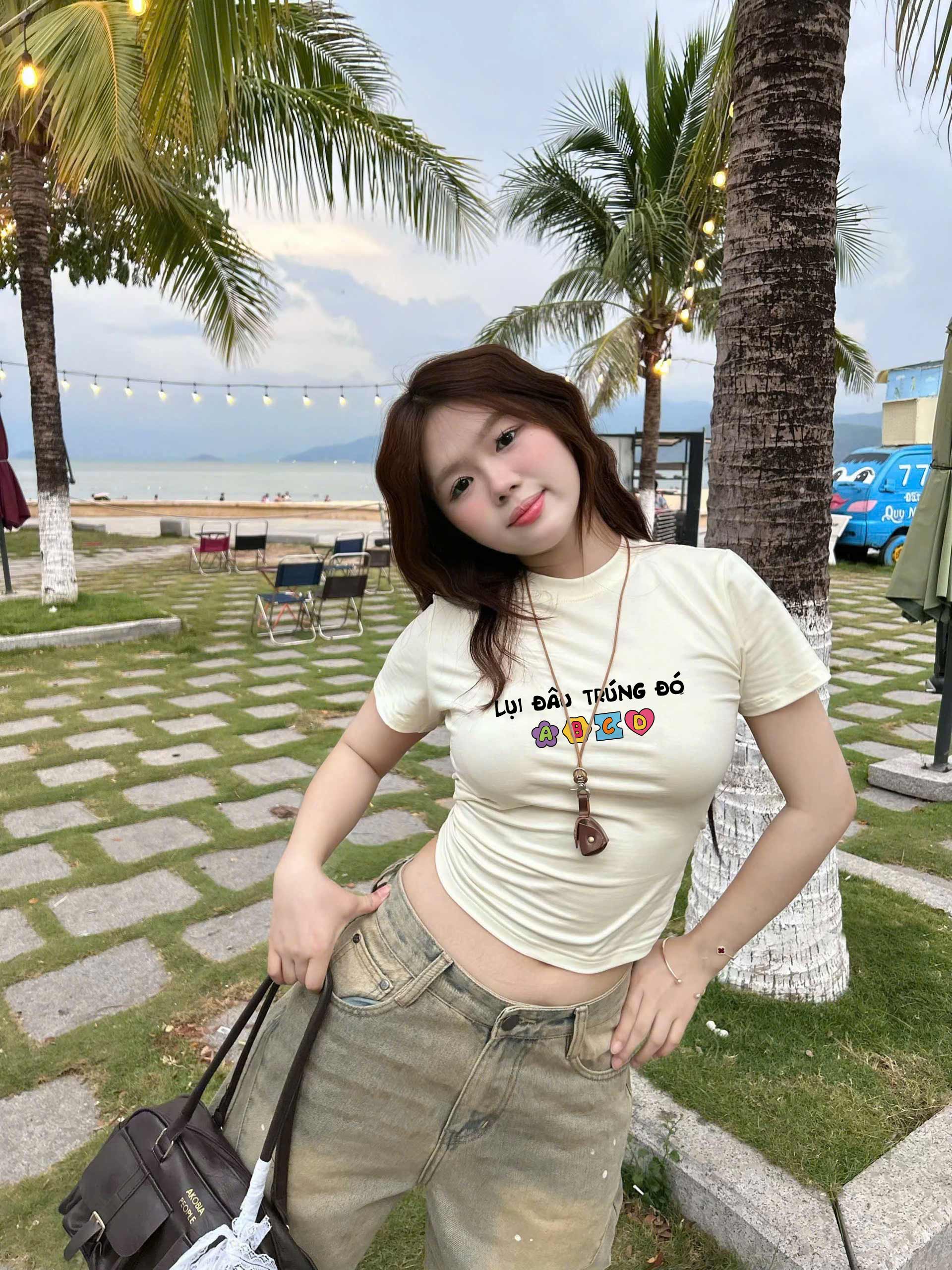 Áo thun baby tee dễ thương ABD2385 Miucho chất vải cotton co giãn thoáng mát cao cấp in Typography_thumbnail_2