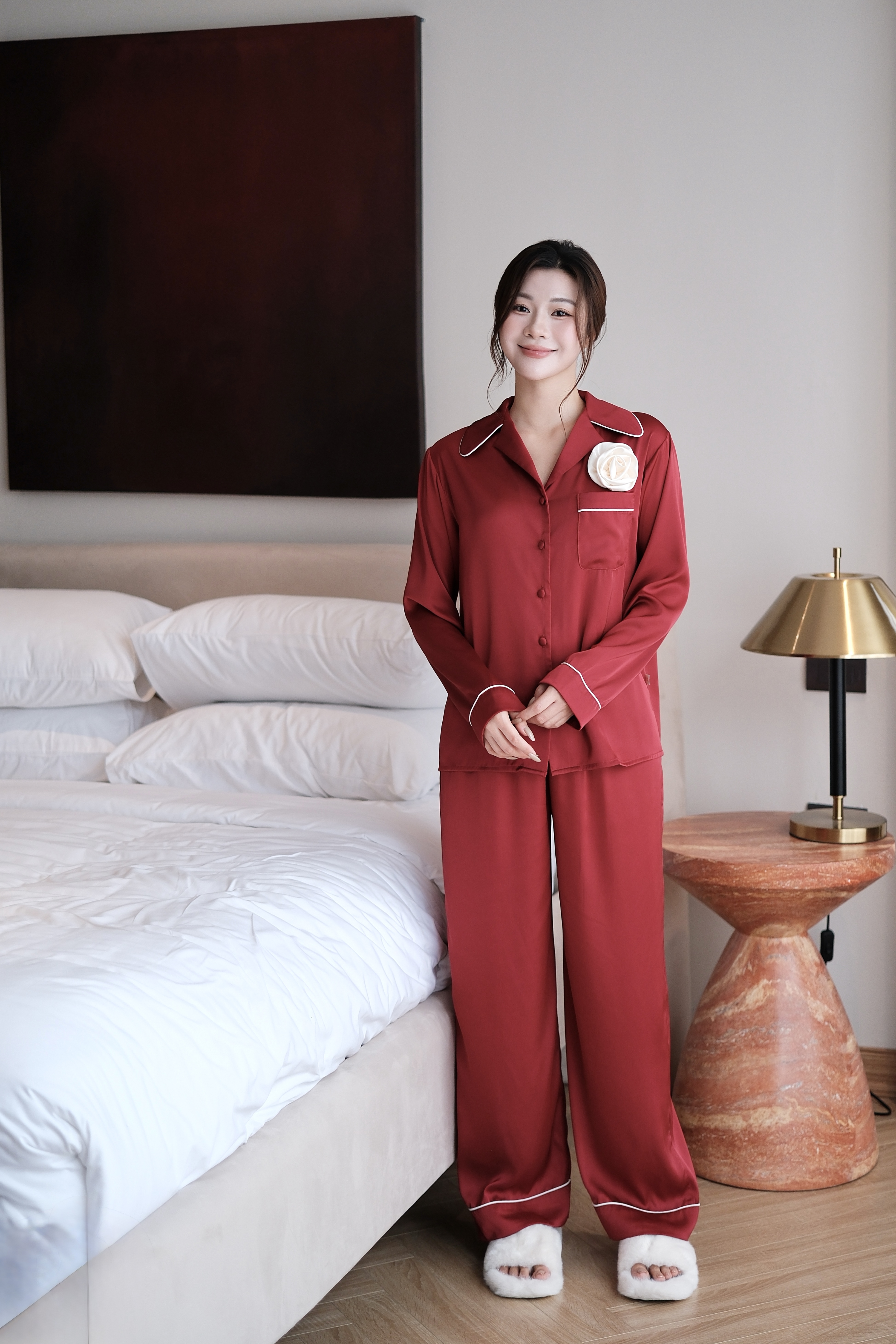 Bộ lụa áo dài tay, quần dài BN608_thumbnail_26