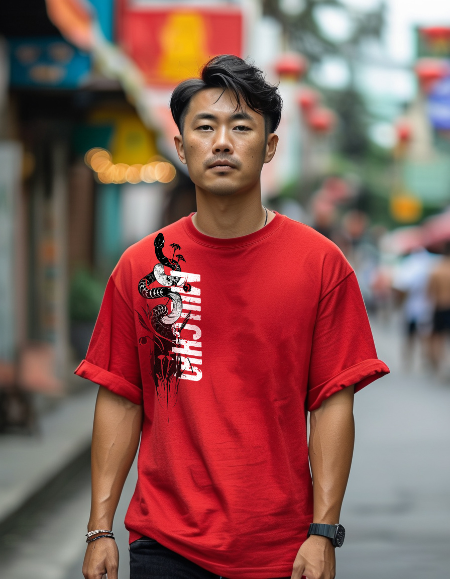 Áo phông tết form rộng cổ tròn vải cotton 4c co giãn thoáng mát 1822 Miucho Iconic in graphic_thumbnail_4