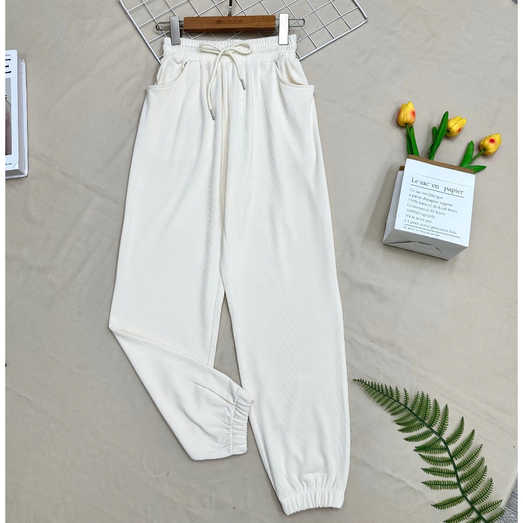 Quần Jogger nữ bo gấu có túi sườn và túi hậu - Quần nỉ thu đông nữ chất nỉ tăm Loza LQ114223_thumbnail_2