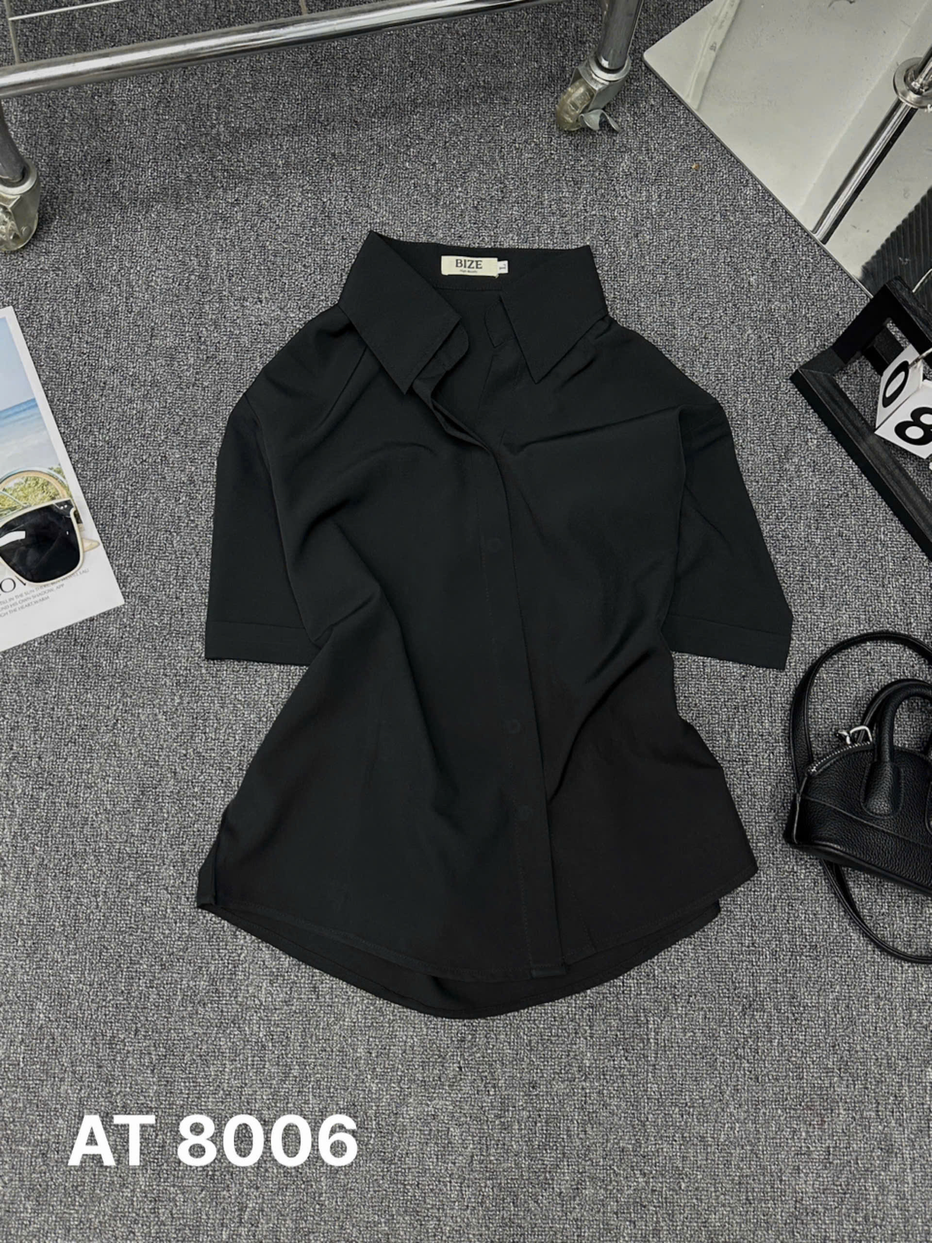 Áo sơ mi tay ngắn kiểu basic bigsize AT8006 dành cho nàng béo mập từ 55-90kg_thumbnail_2