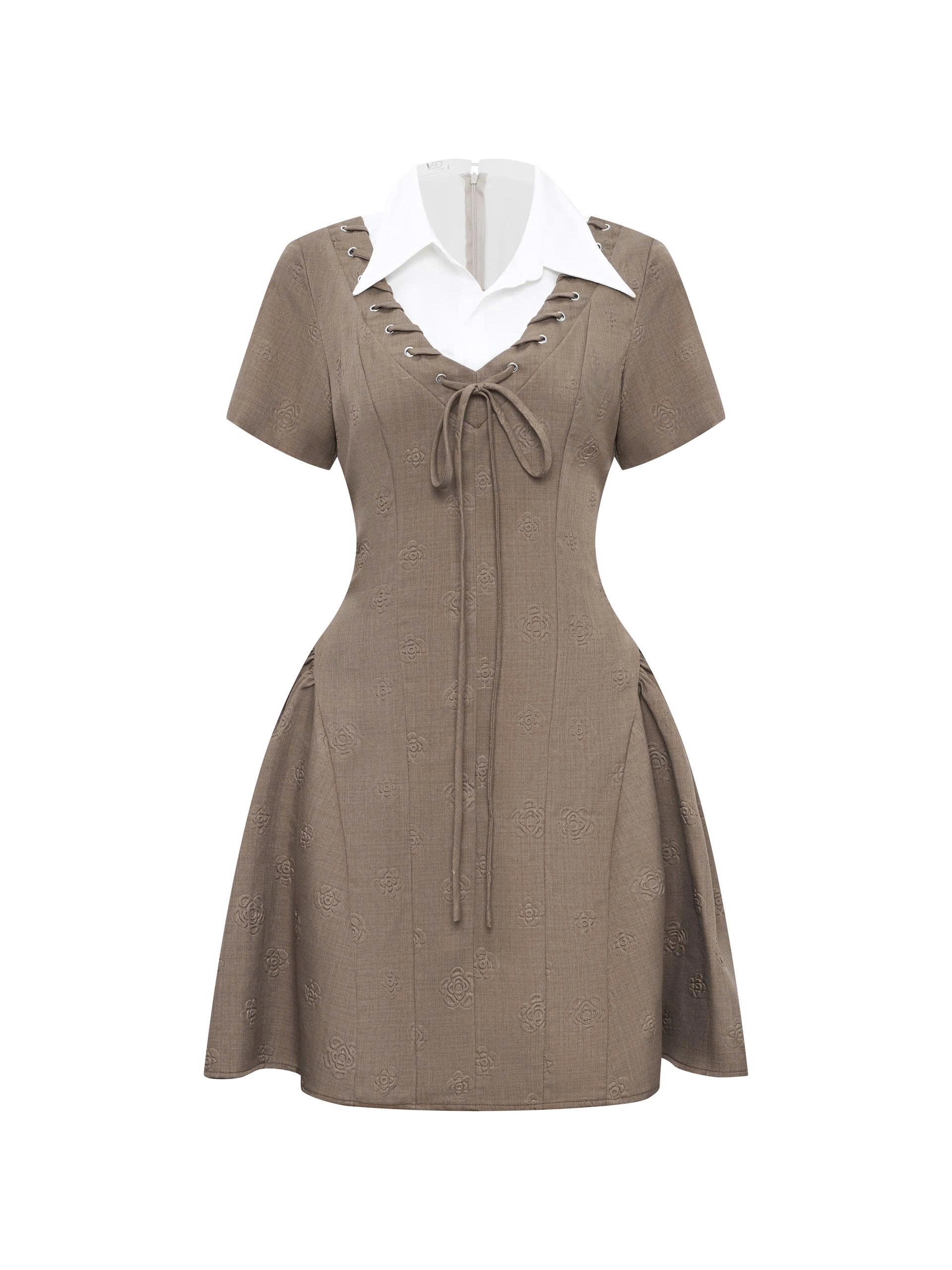 Đầm cổ sơ mi kiểu dáng A phồng bigsize DA153 dành cho nàng béo mập từ 55-95kg