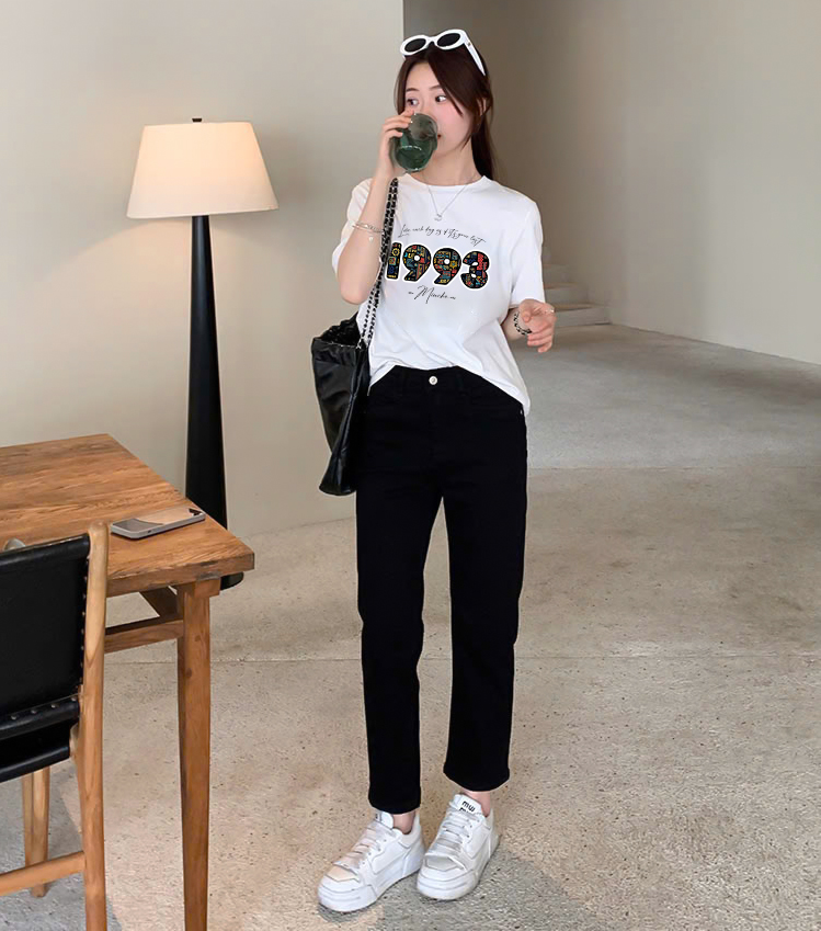 Áo thun nữ in năm sinh 1993 form vừa regular vải cotton 4c thoáng mát ARD1780 Miucho Chic in mix_thumbnail_3