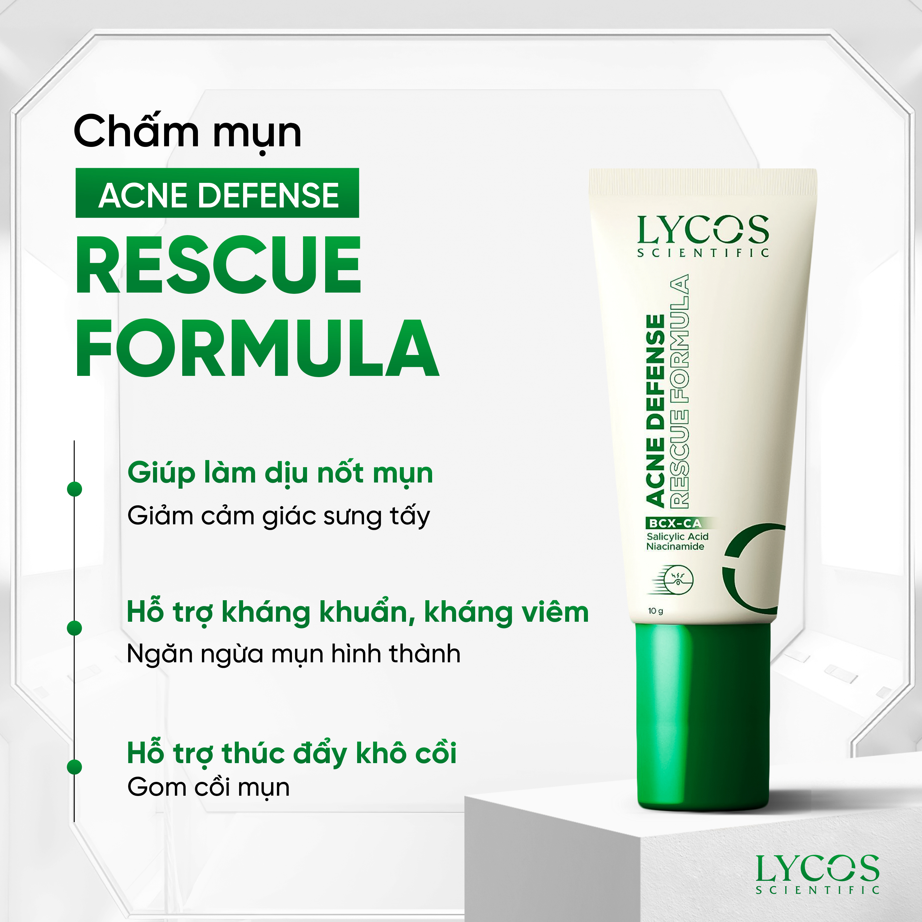 Kem Chấm Mụn LYCOS Acne Defense Rescue Formula Hỗ Trợ Làm Khô Cồi, Làm Dịu Và Chăm Sóc Vùng Da Mụn10g_thumbnail_2