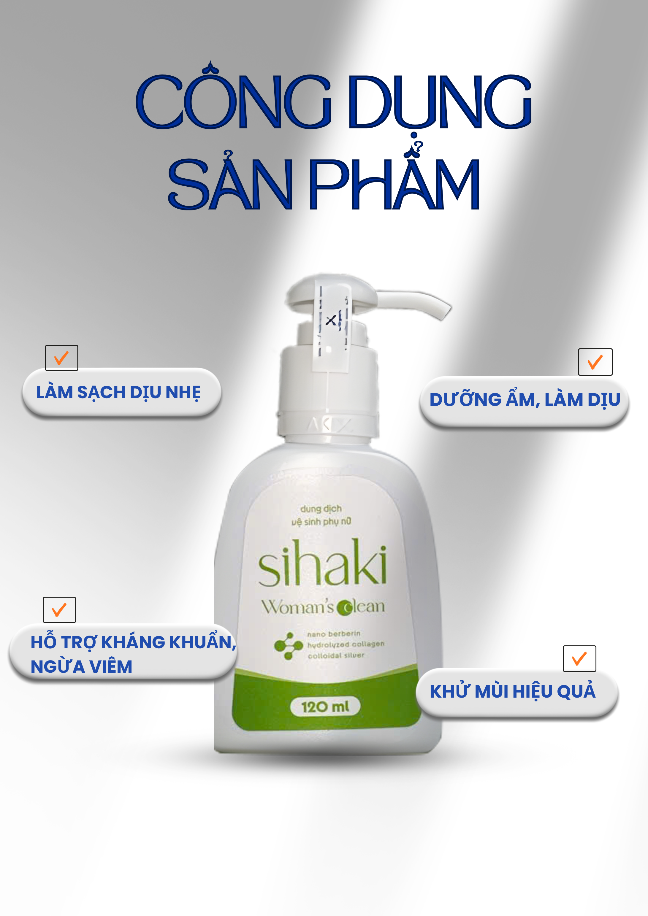 Dung dịch vệ sinh phụ nữ Sihaki Woman's Clean (Hộp 120ml)_thumbnail_3