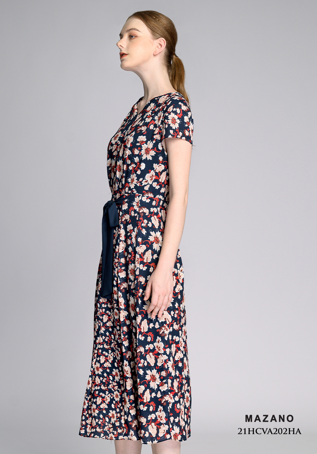 Váy xòe họa tiết hoa thắt đai_thumbnail_2