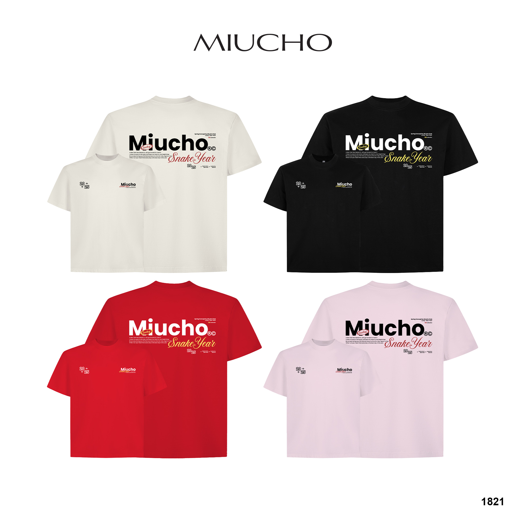 Áo phông tết form boxy local brand cổ tròn chất vải cotton 2c 250gsm 1821 Miucho Club in typography_thumbnail_1