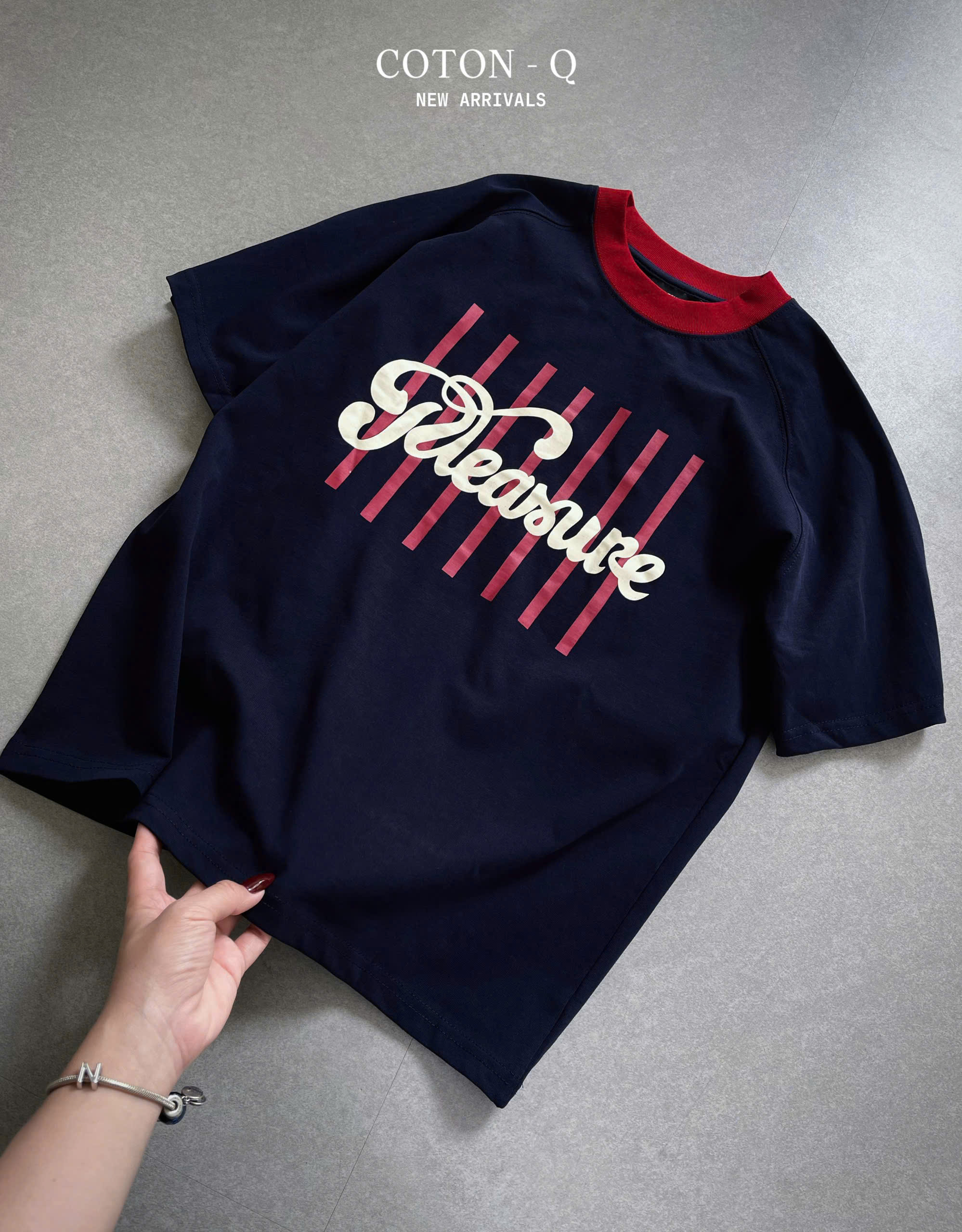 Áo thun xanh đen in chữ_thumbnail_5