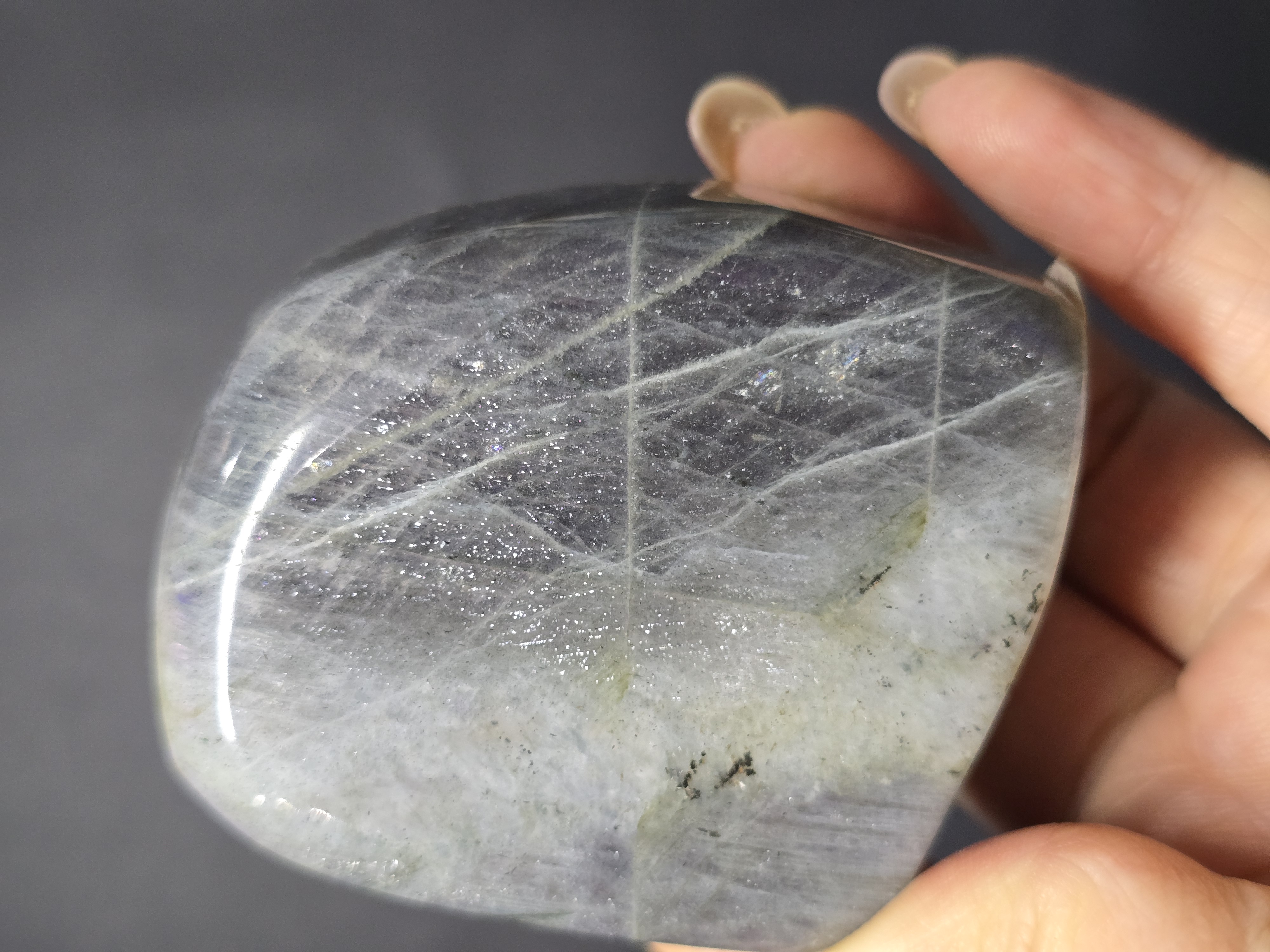 Labradorite / Đá Xà Cừ / Hắc Nguyệt Quang Ánh Tím Xanh Sunset Dạng Freeform Để Bàn_thumbnail_8