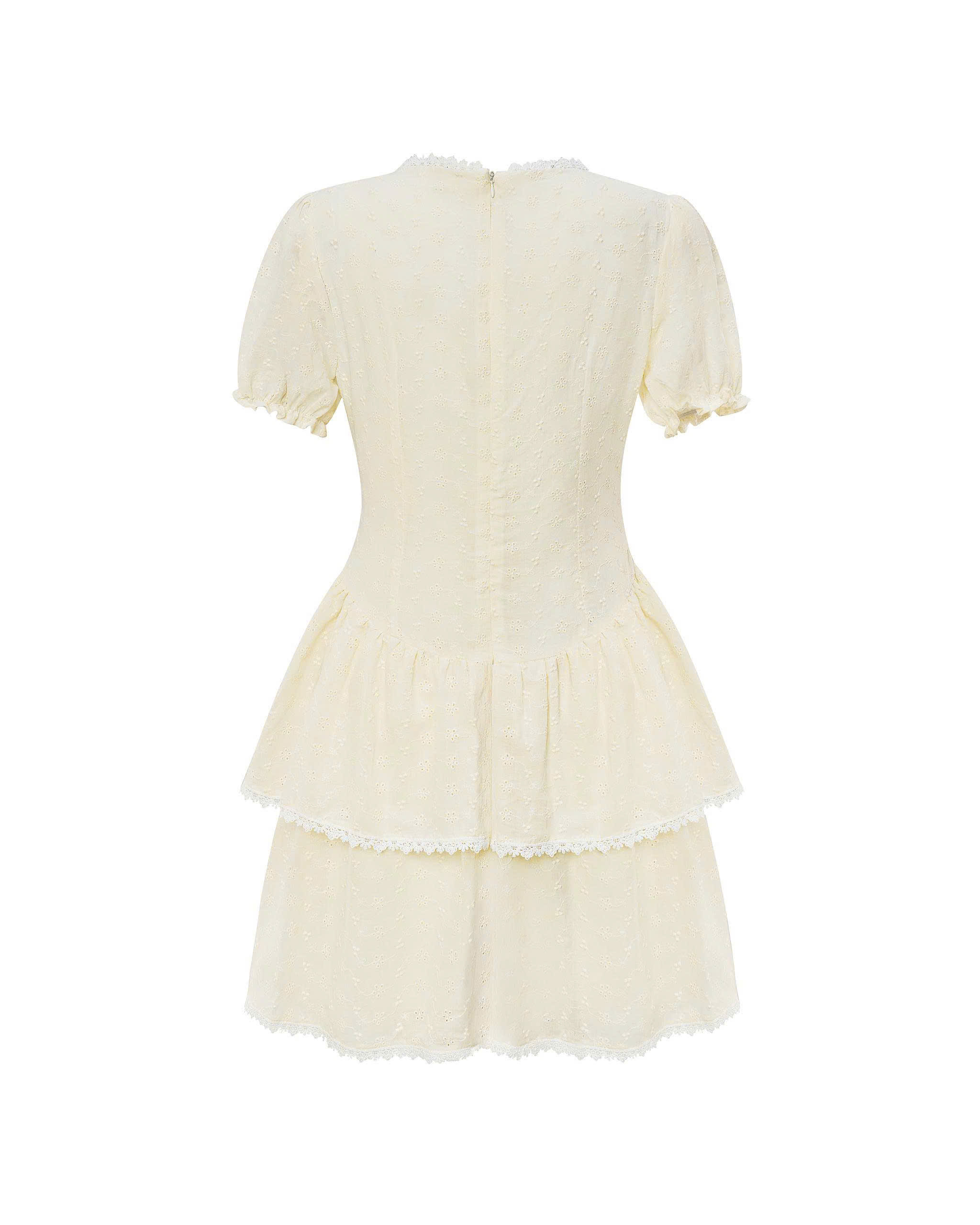 BIGSIZE - Đầm xô thêu hoa tay ngắn cho nàng béo V-DA182