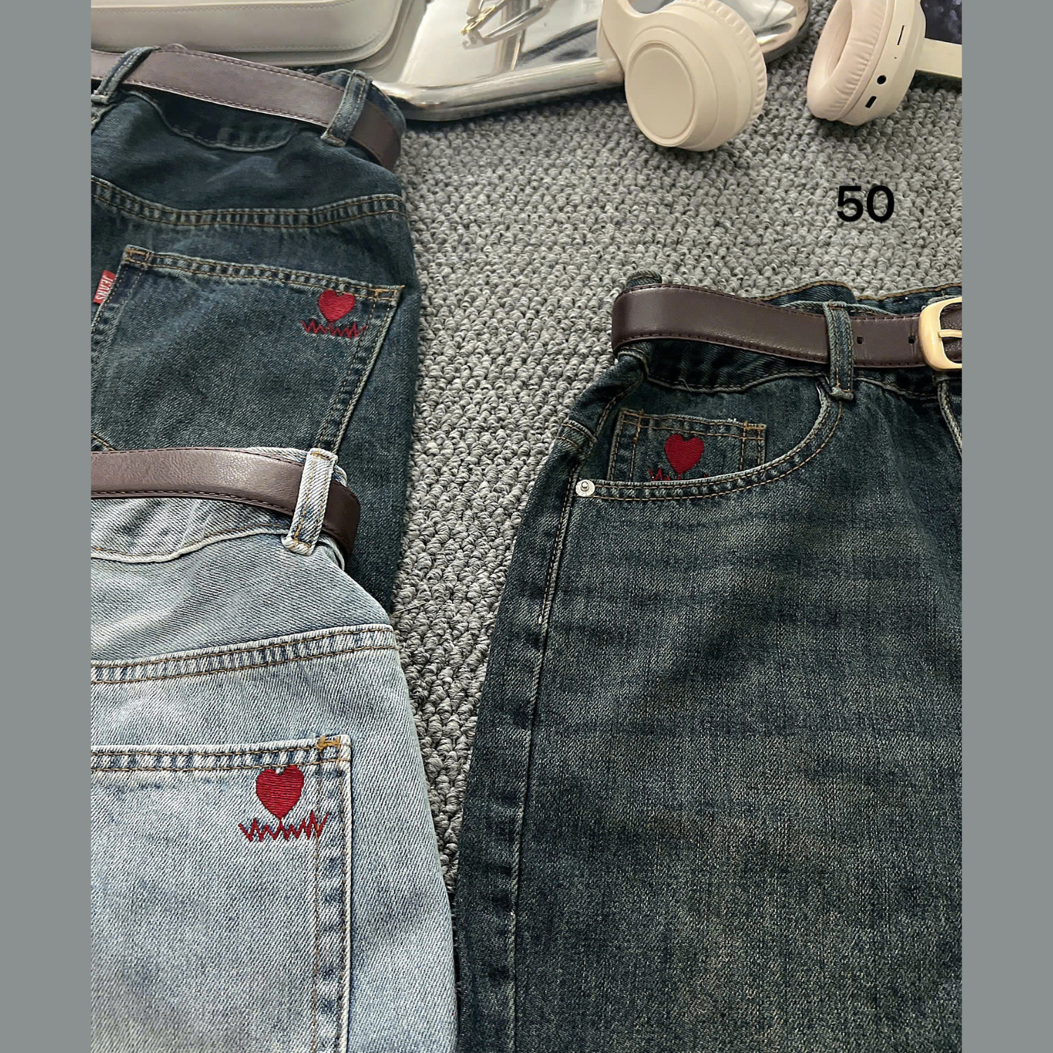 Quần short jean ngố thêu tim bigsize QSJ050 dành cho nàng mũm mĩm từ 55-90kg_thumbnail_10