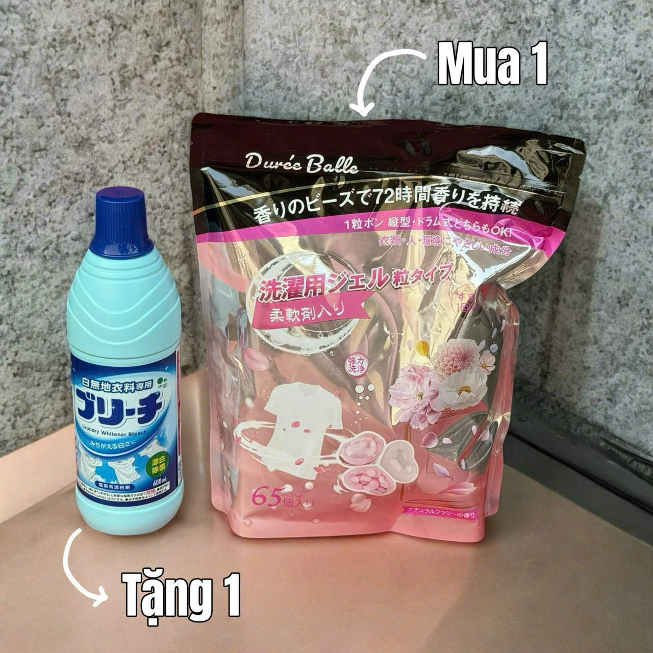 Viên Giặt Xả Nước Hoa 3in1 Duree Balle Nhật Bản_thumbnail_1