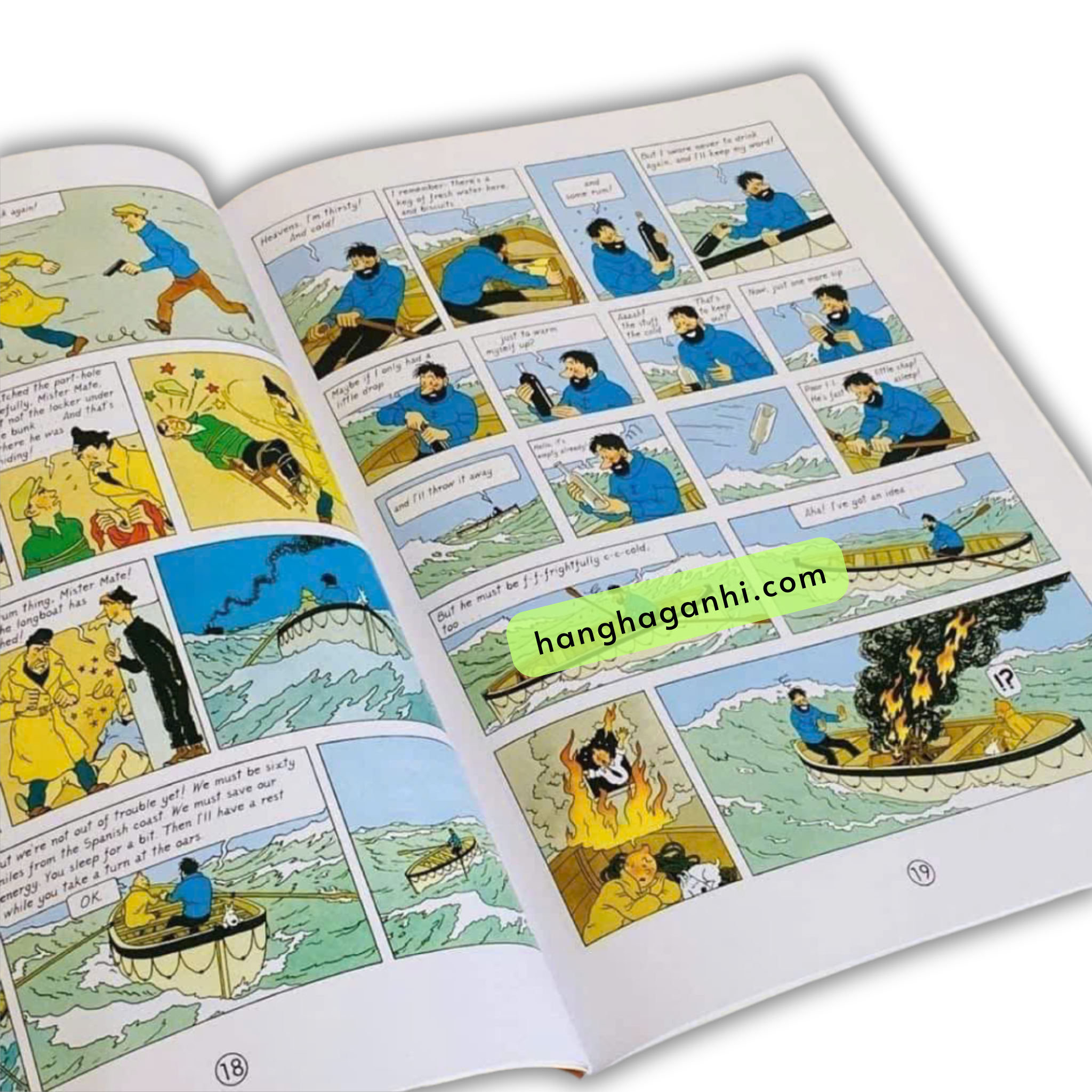 Bộ 23 cuốn The adventures of Tintin màu vàng, Cuộc phiêu lưu của Tintin sách nhập_thumbnail_5