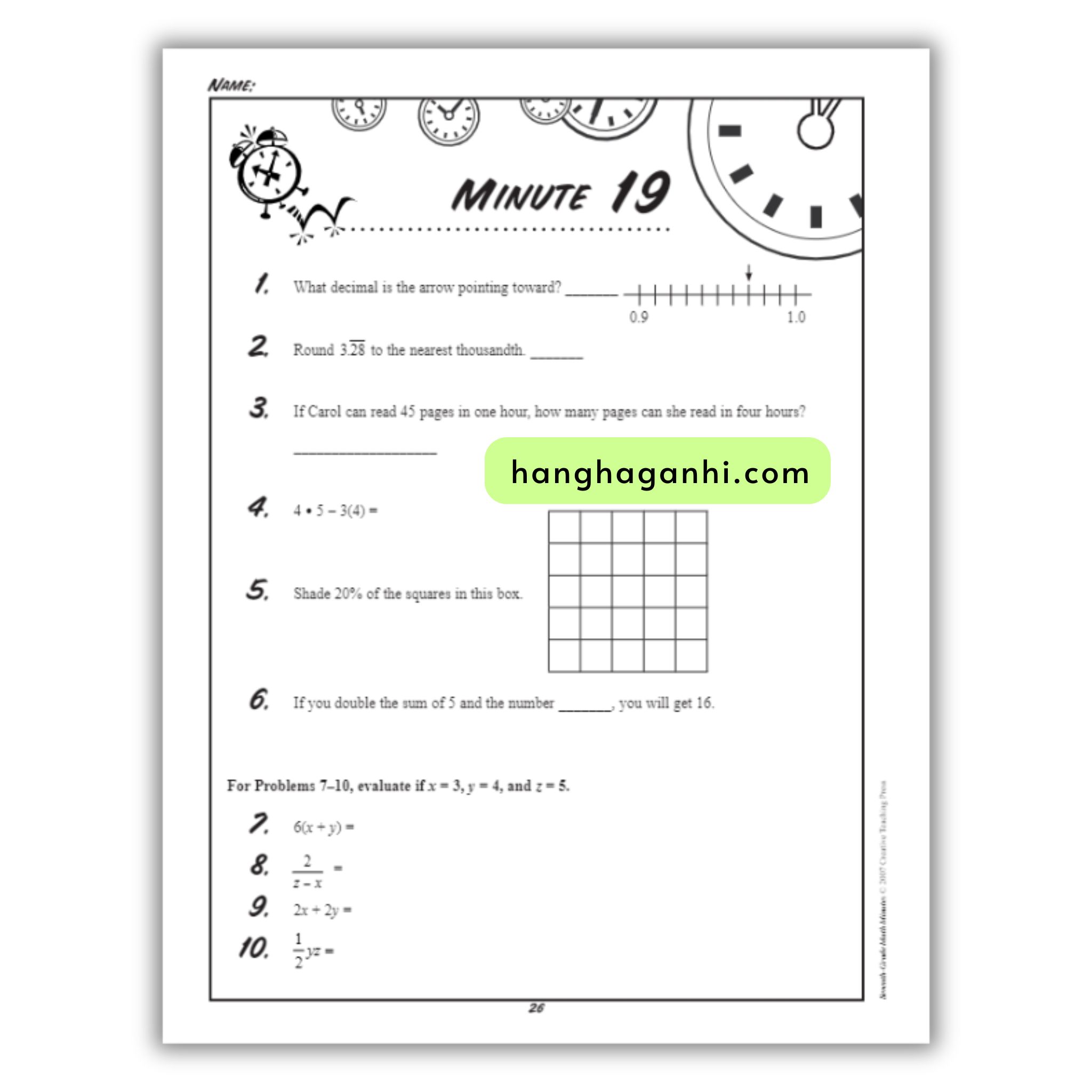 Math Minutes Grade 7- Sách Toán Tiếng Anh cho bé lớp 7_thumbnail_7