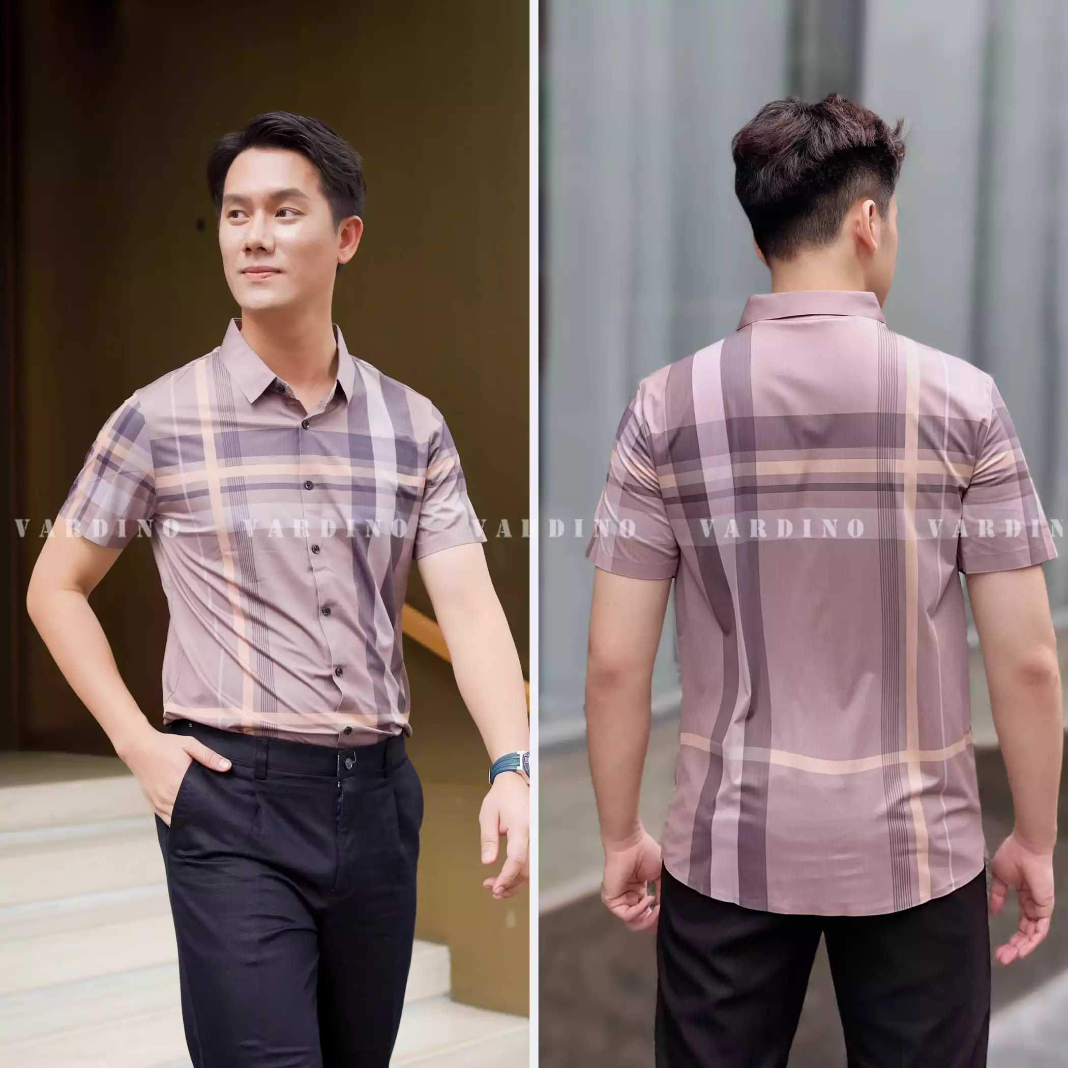 Quần phối với áo sơ mi nam ngắn tay