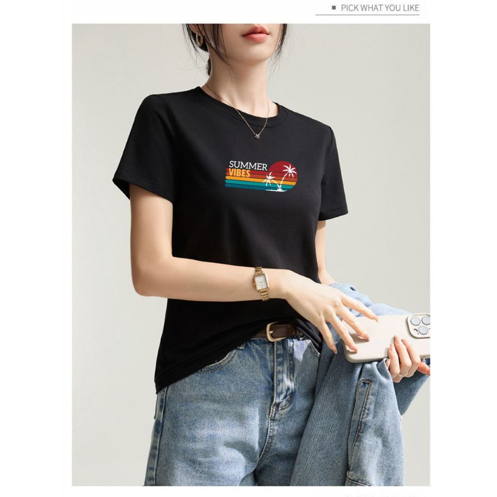 [Form Vừa] Áo phông nữ Loza nhiều màu Summer vibes chất liệu thun cotton mềm mịn - Mã VT8135_thumbnail_6