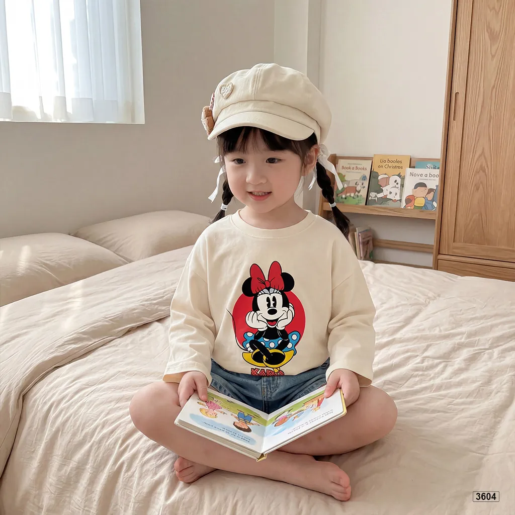Áo thun bé gái tay dài Chuột Miinnie Kado 3604_thumbnail_3