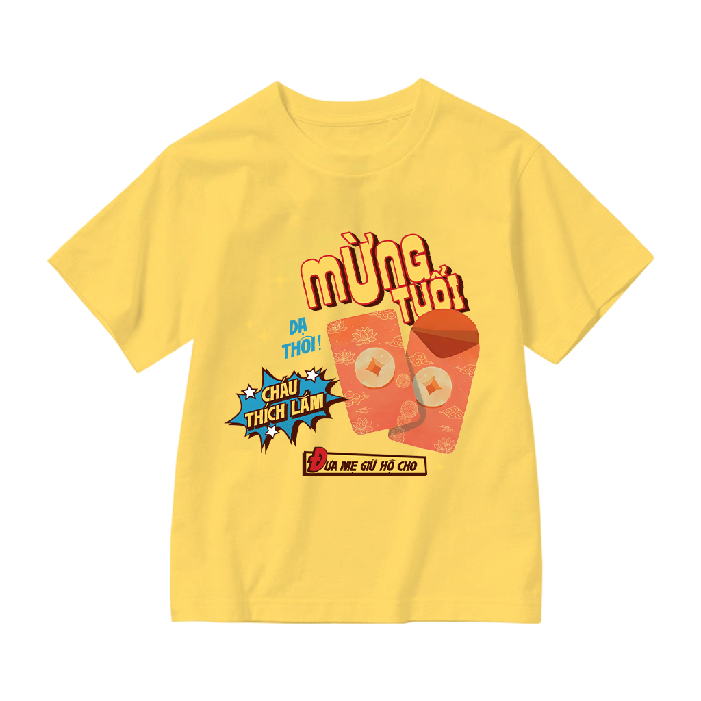 Áo thun kid Tết Bính Ngọ Kado vải cotton dày dặn thoáng mát nhiều màu Mừng tuổi cho bé 2857_thumbnail_20