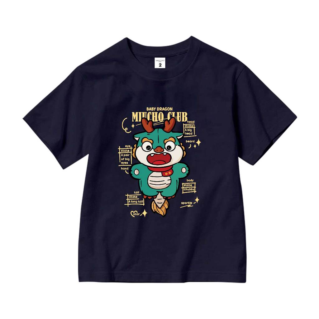Áo thun tết cho bé màu đỏ form rộng thoáng mát AED908 Miucho Kid 100% vải cotton basic in mix_thumbnail_8