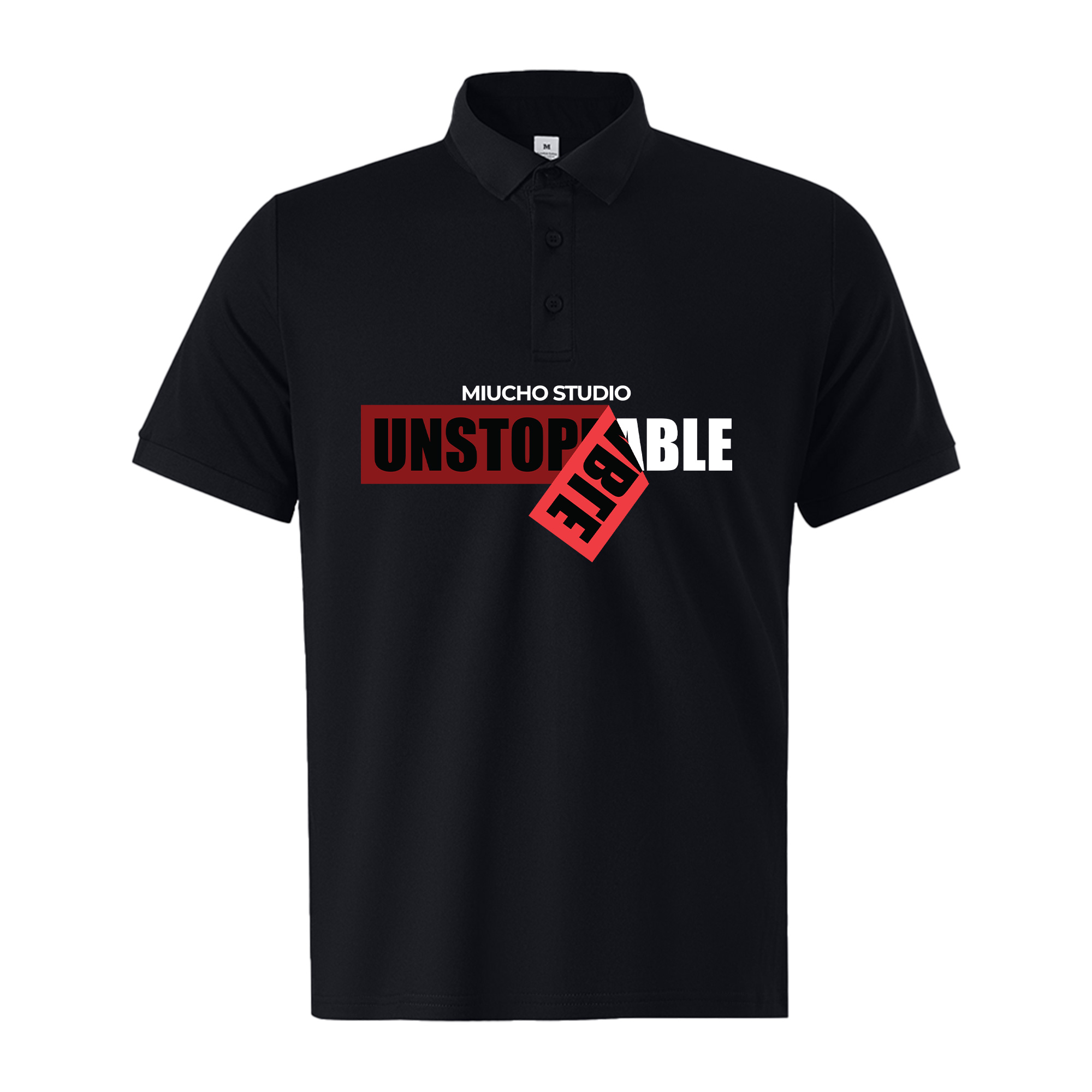 Áo polo nam đẹp form vừa 2066 Miucho Iconic cổ trụ vải cá sấu polyester thoáng mát in typography_thumbnail_8